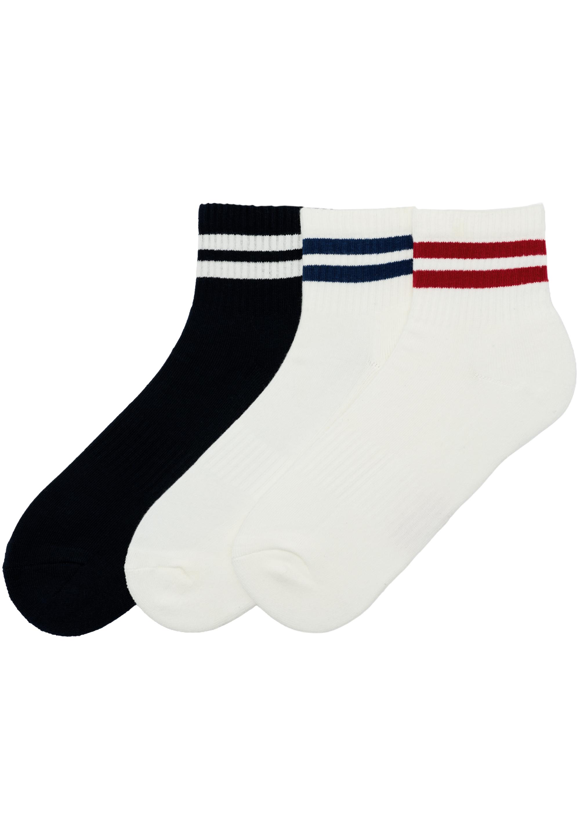 Pack of 3 pairs of striped socks — Navy