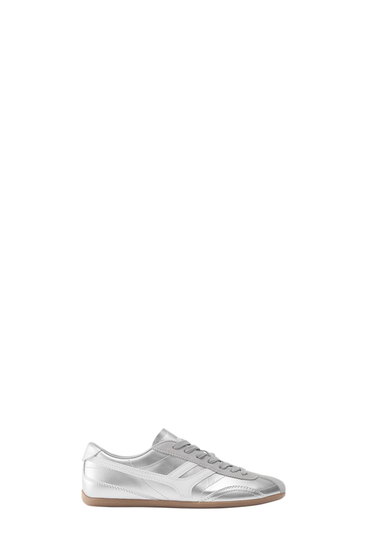 Retro metallic trainers — Silver