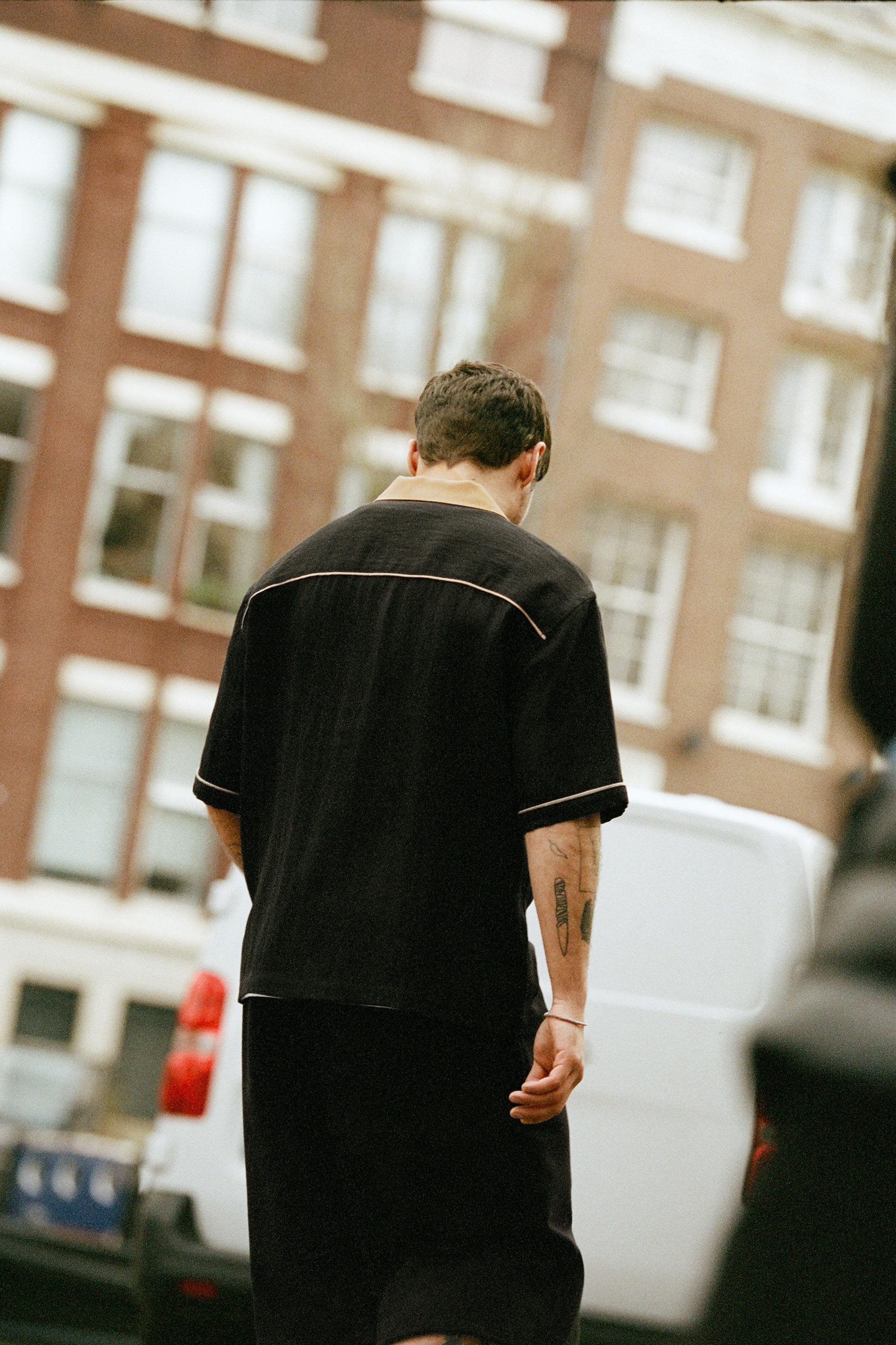 Bowling short sleeve shirt — Black