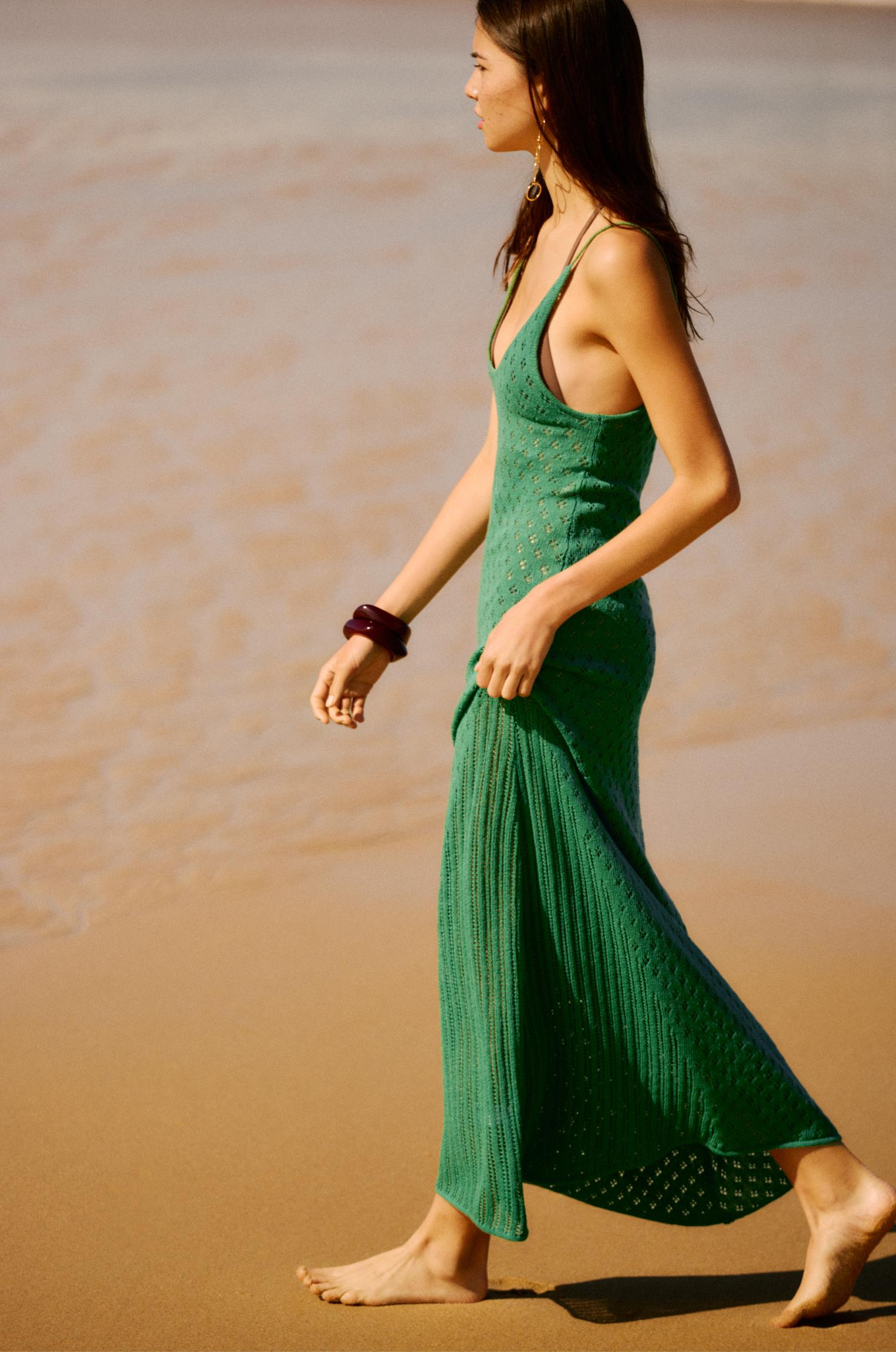 Vestido midi crochet PULL&BEAR - Main Image