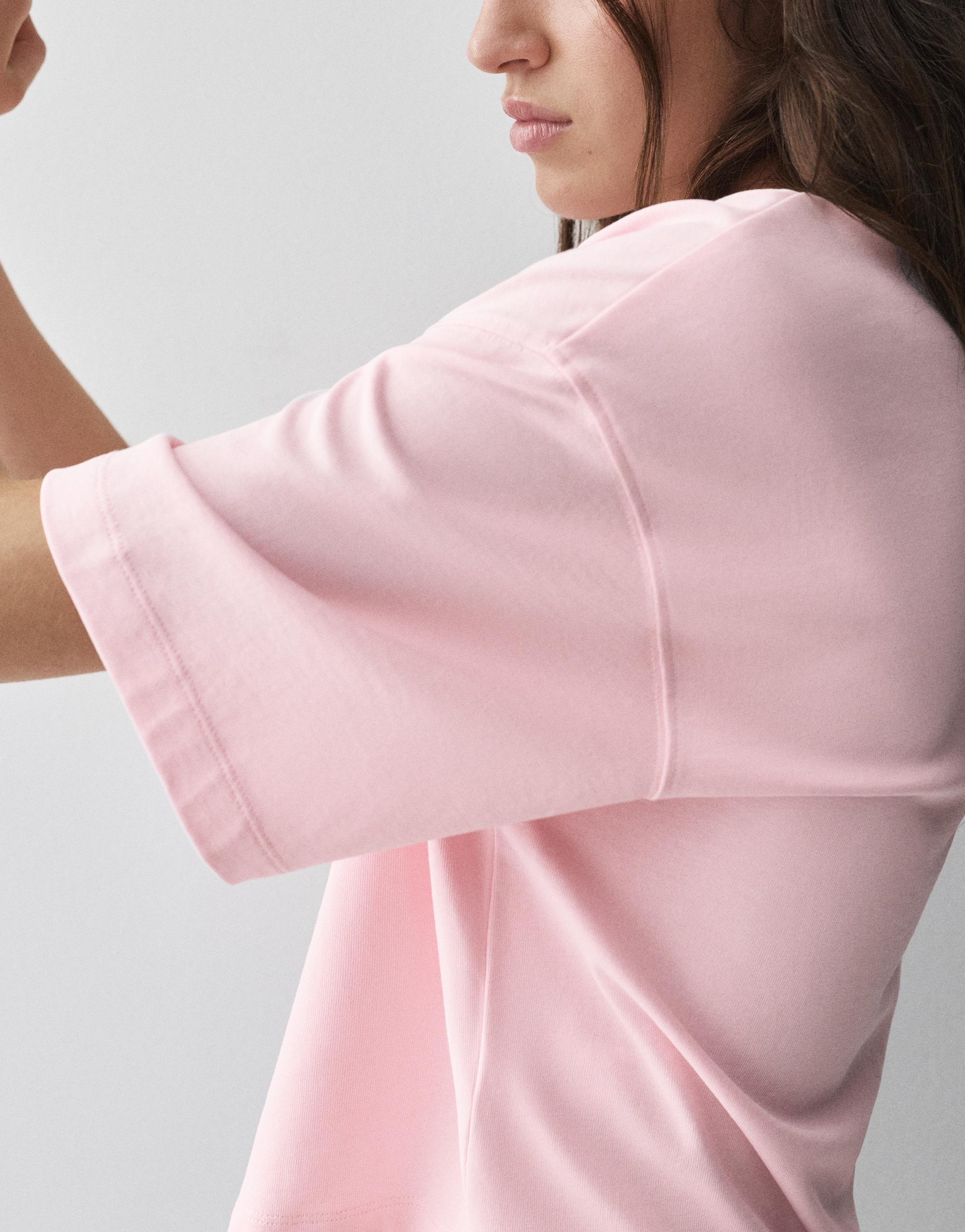 Boxy fit short sleeve T-shirt — Pale pink