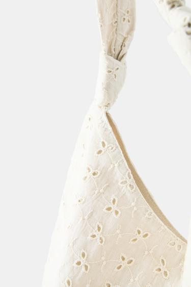 Embroidered tote bag — Ecru 5