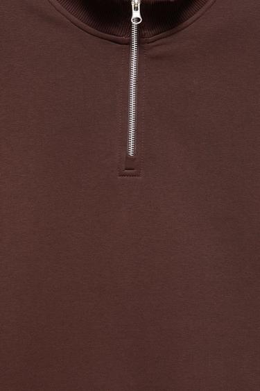 Quarter-zip sweatshirt — Brown 7