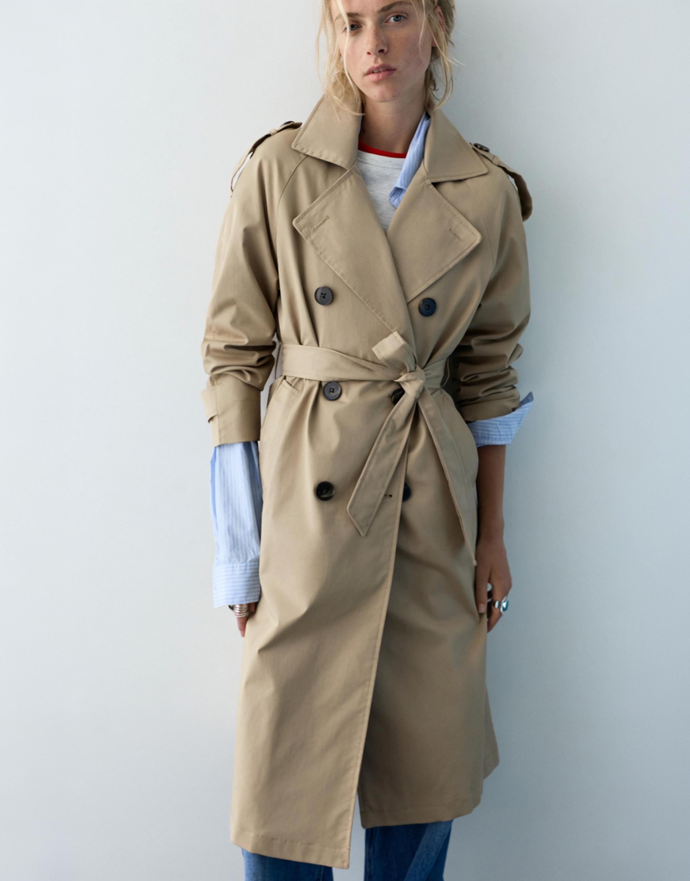 Kemerli uzun trençkot - Görsel 49