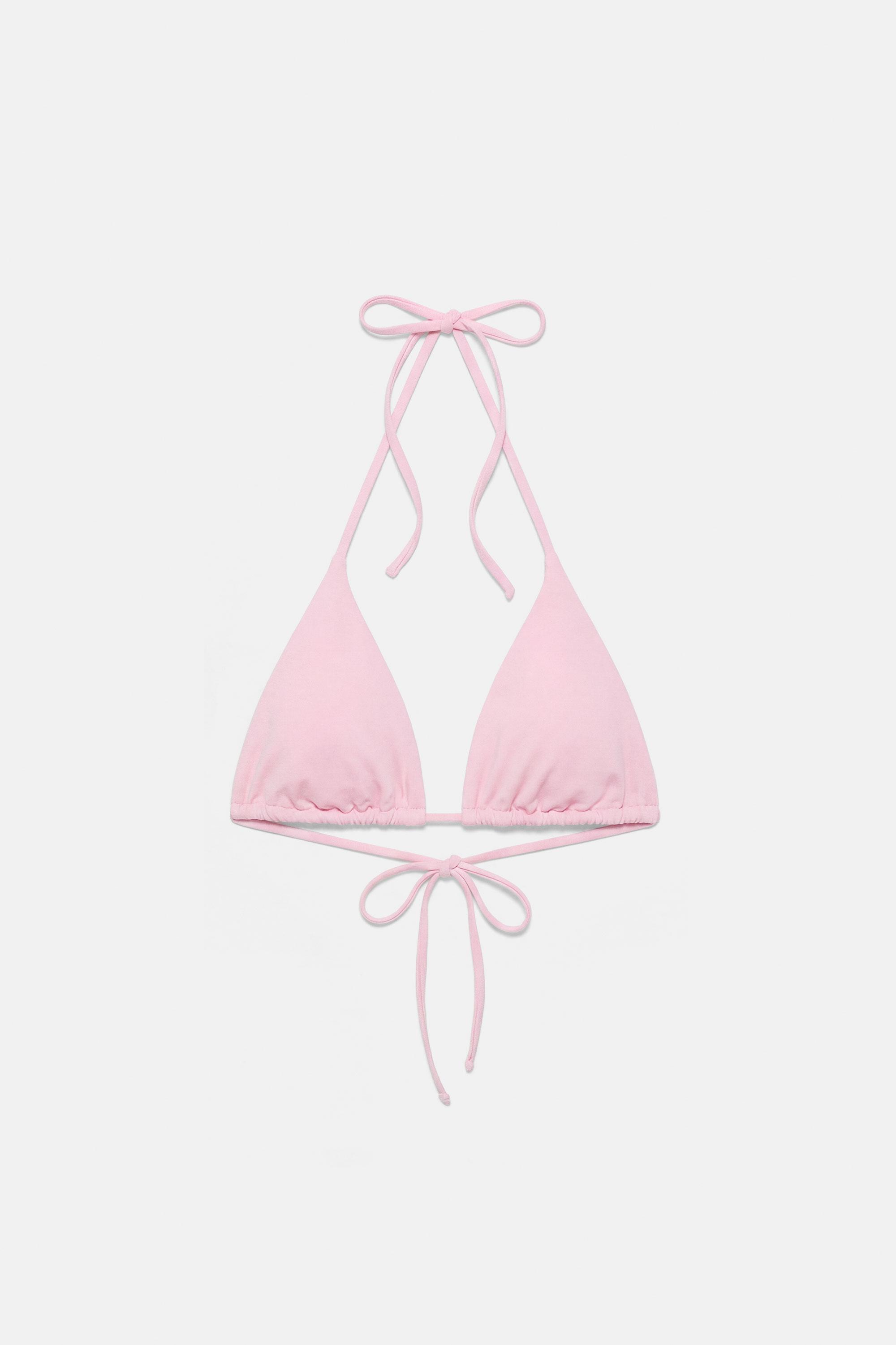 Triangle bikini top — Pink