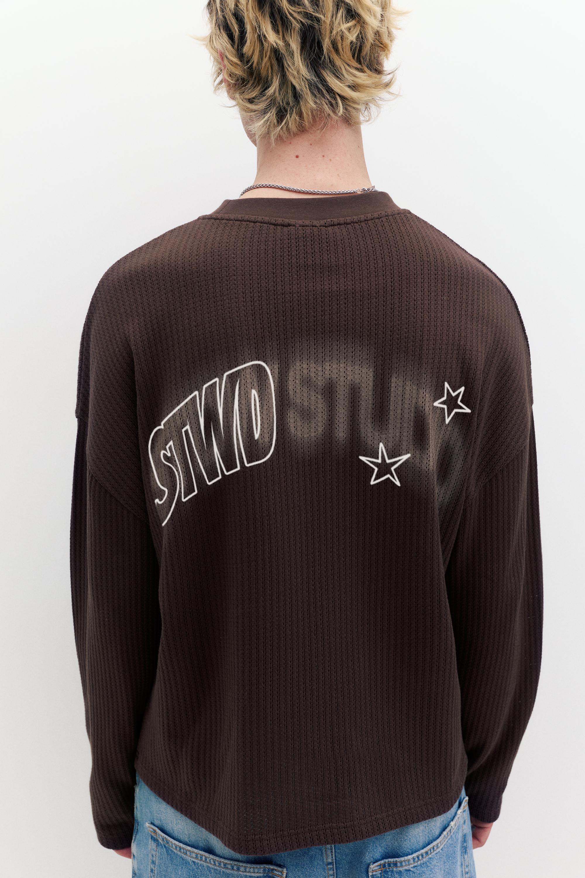 Yıldız baskılı triko tişört - Görsel 6