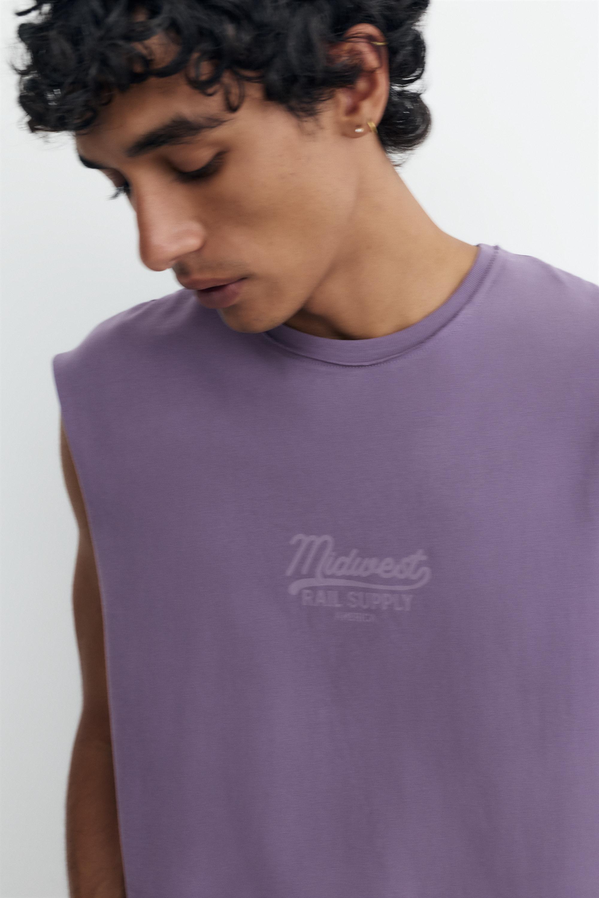 Midwest graphic tank top — Mulberry