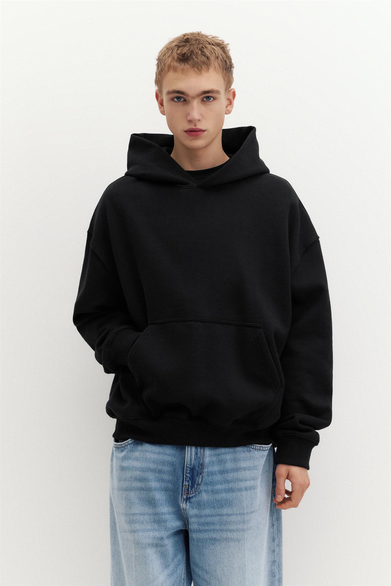 STWD hood sweatshirt — Black