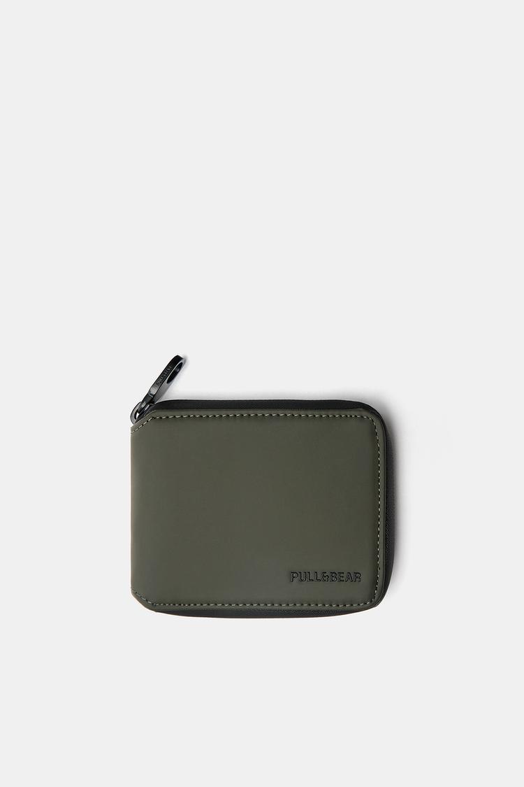 Rubberised wallet — Khaki
