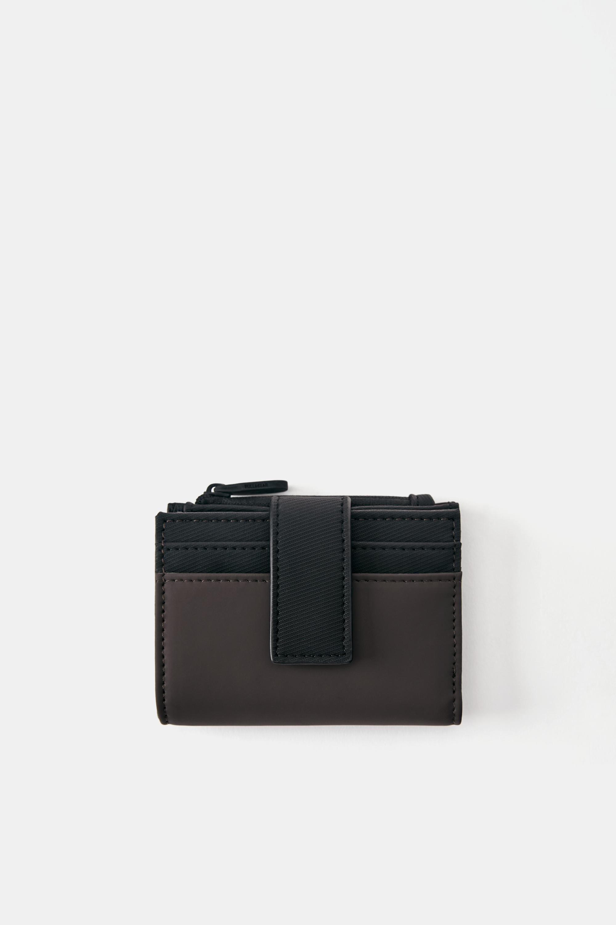 Rubberised wallet — Brown