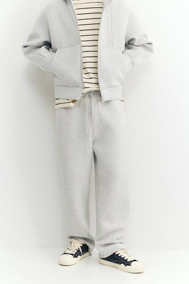 Neoprene-effect baggy trousers — Grey marl 5