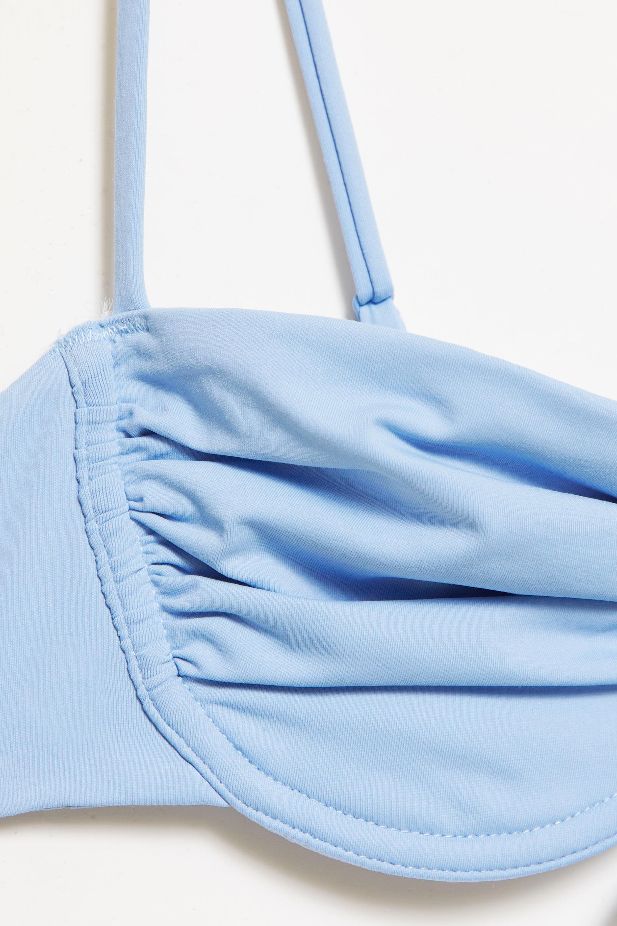 Drape detaylı balkonet bikini üstü - Görsel 57