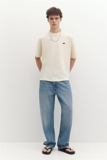 Boxy STWD logo T-shirt — Ecru 5