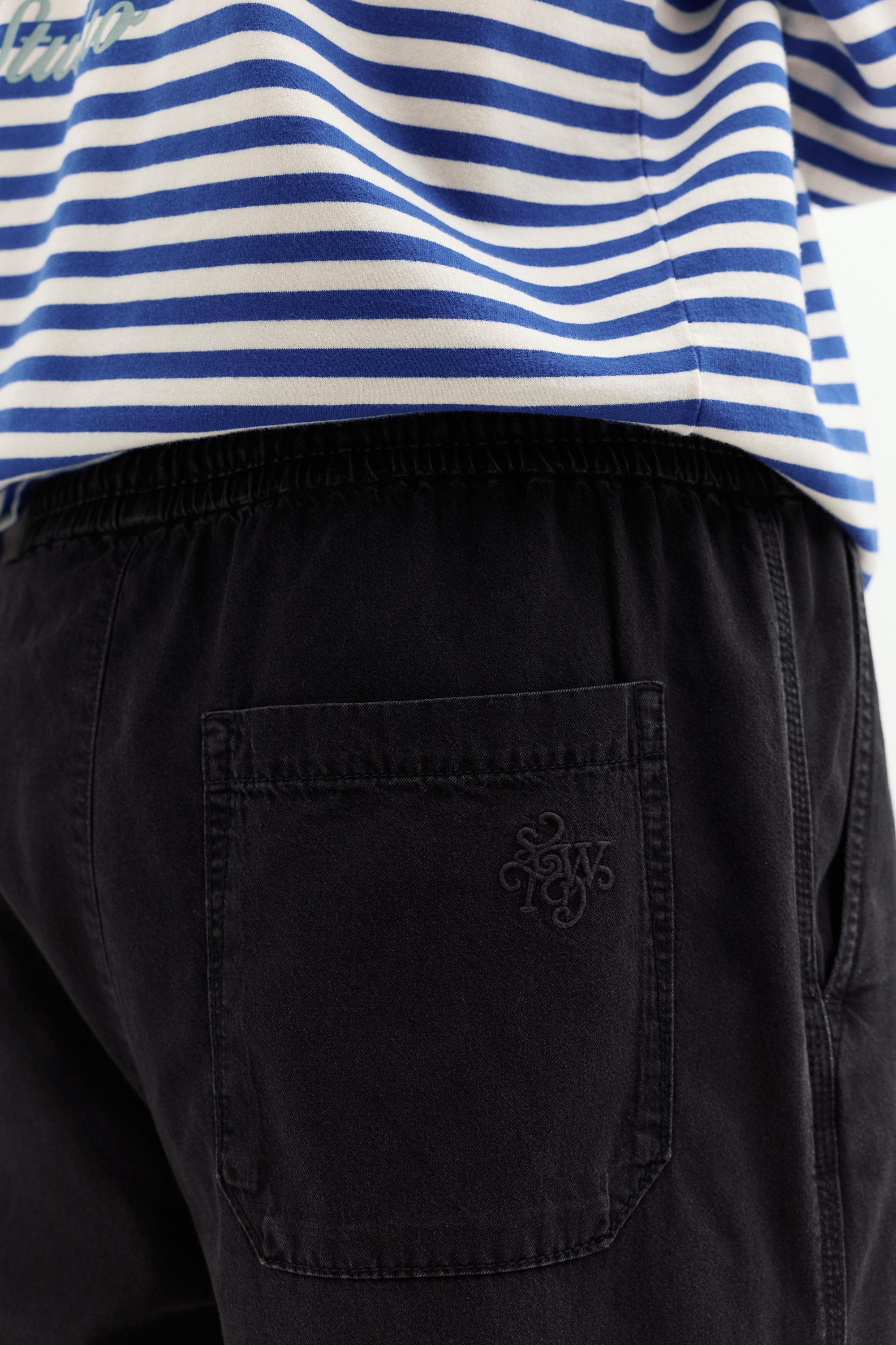 Denim joggers — Faded black