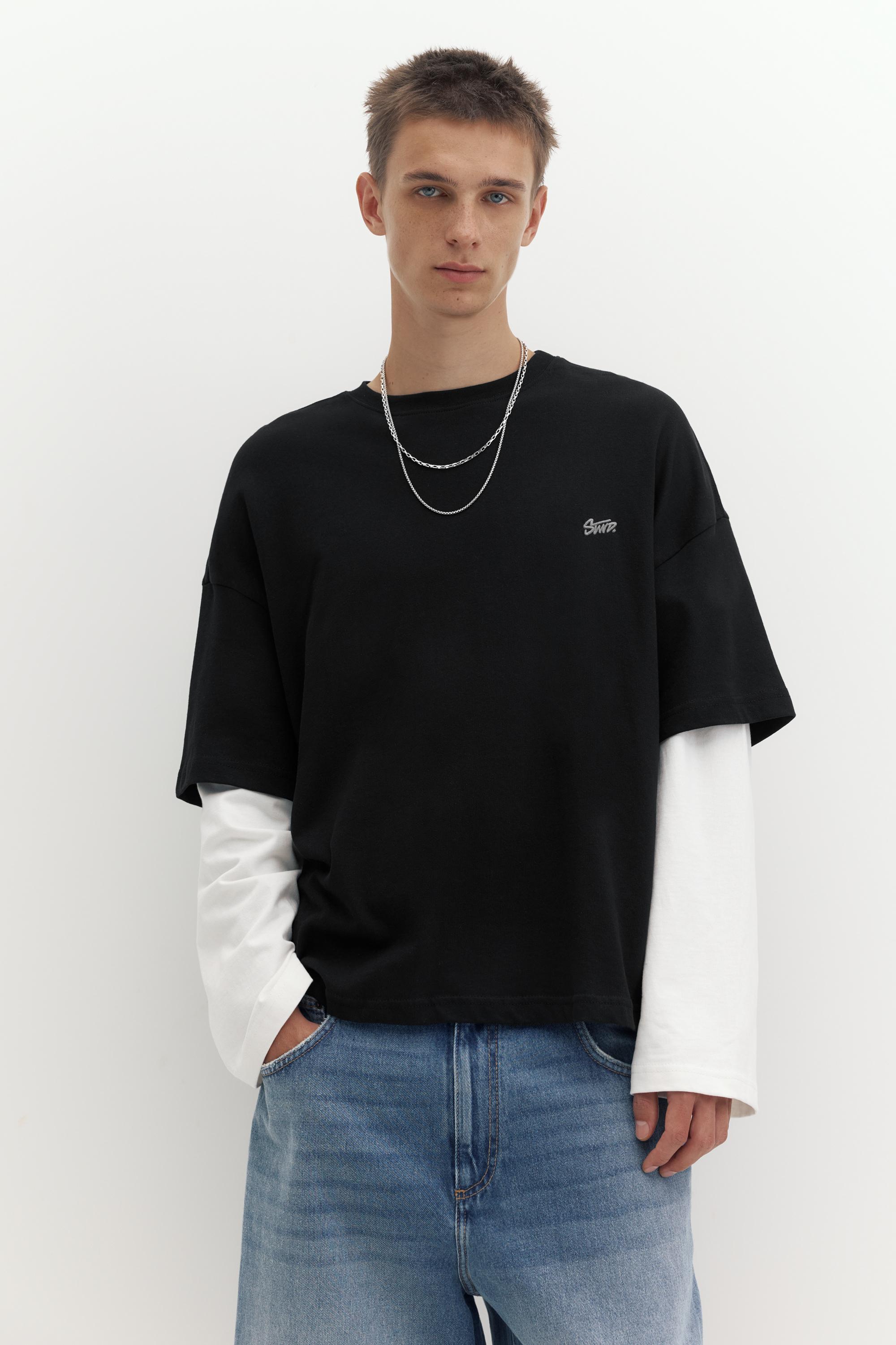 Double sleeve T-shirt — Black