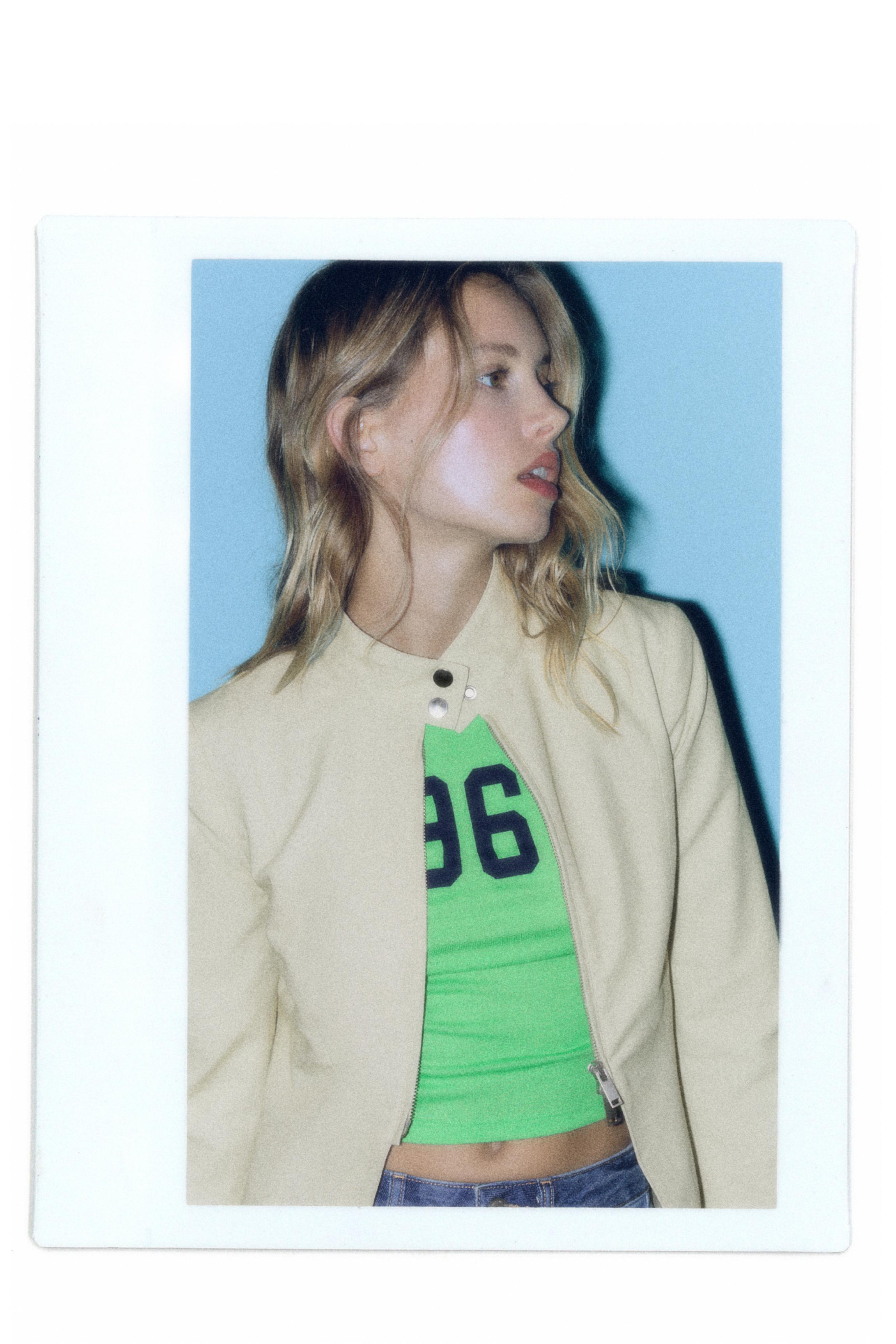 Raglan sleeve graphic T-shirt — Green