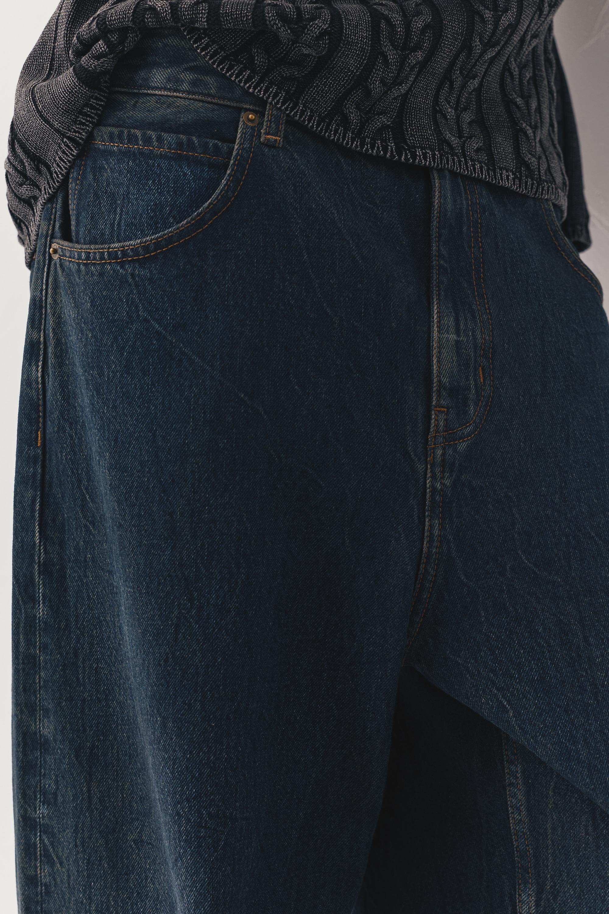 Relaxed fit baggy jeans — Dark blue