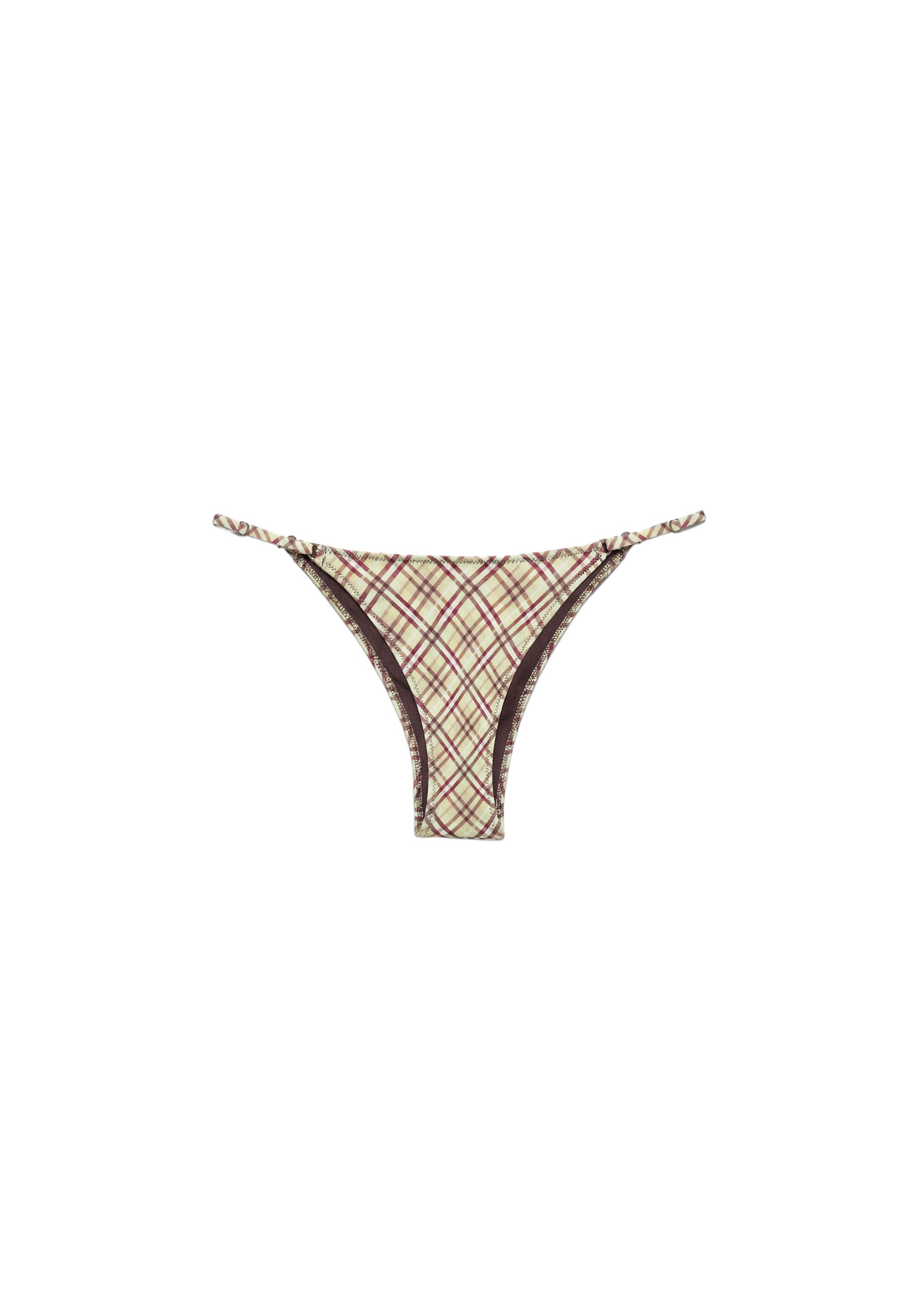 Check bikini bottoms — Green