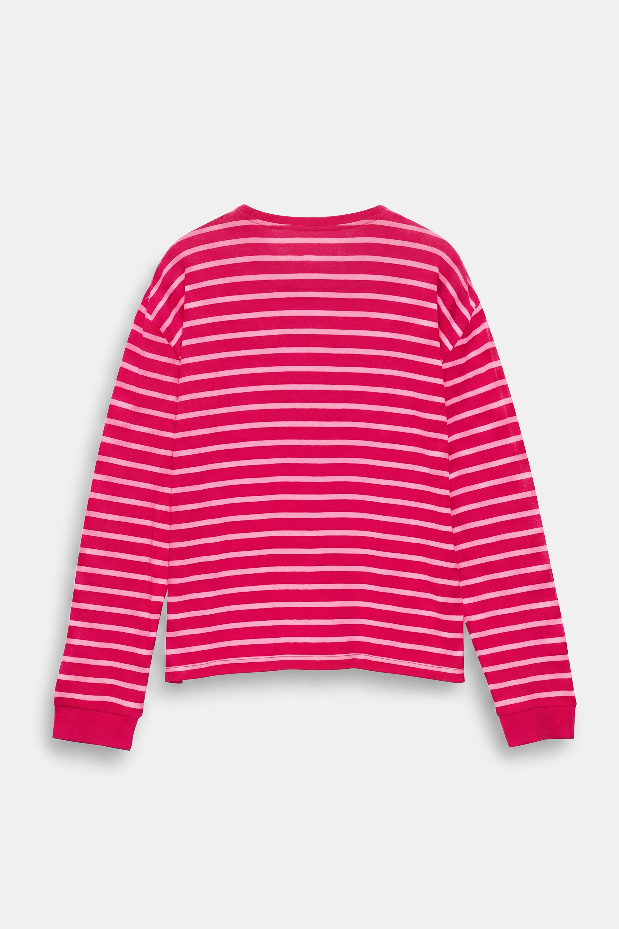 Oversize long sleeve striped T-shirt — Striped