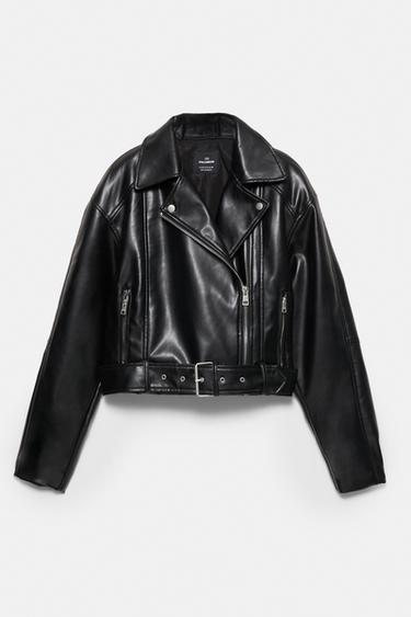 Leather effect biker jacket — Black 6