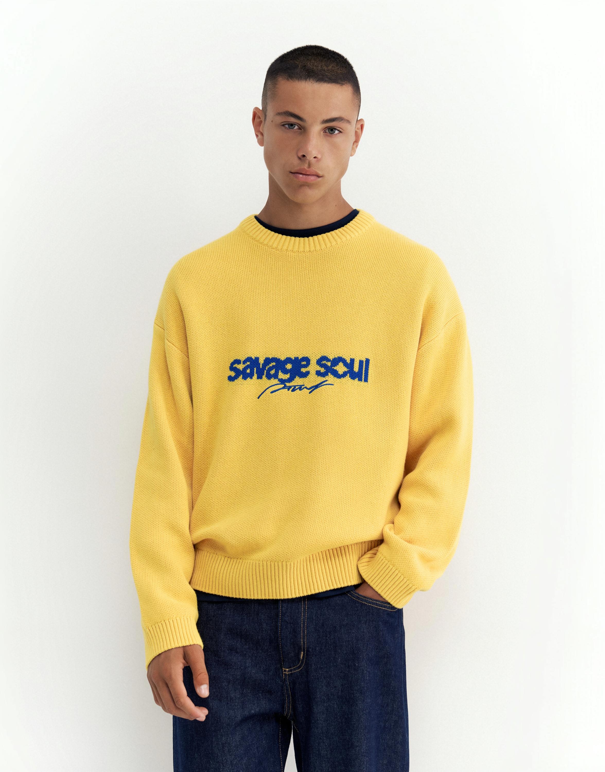 STWD graphic jumper — Yellow