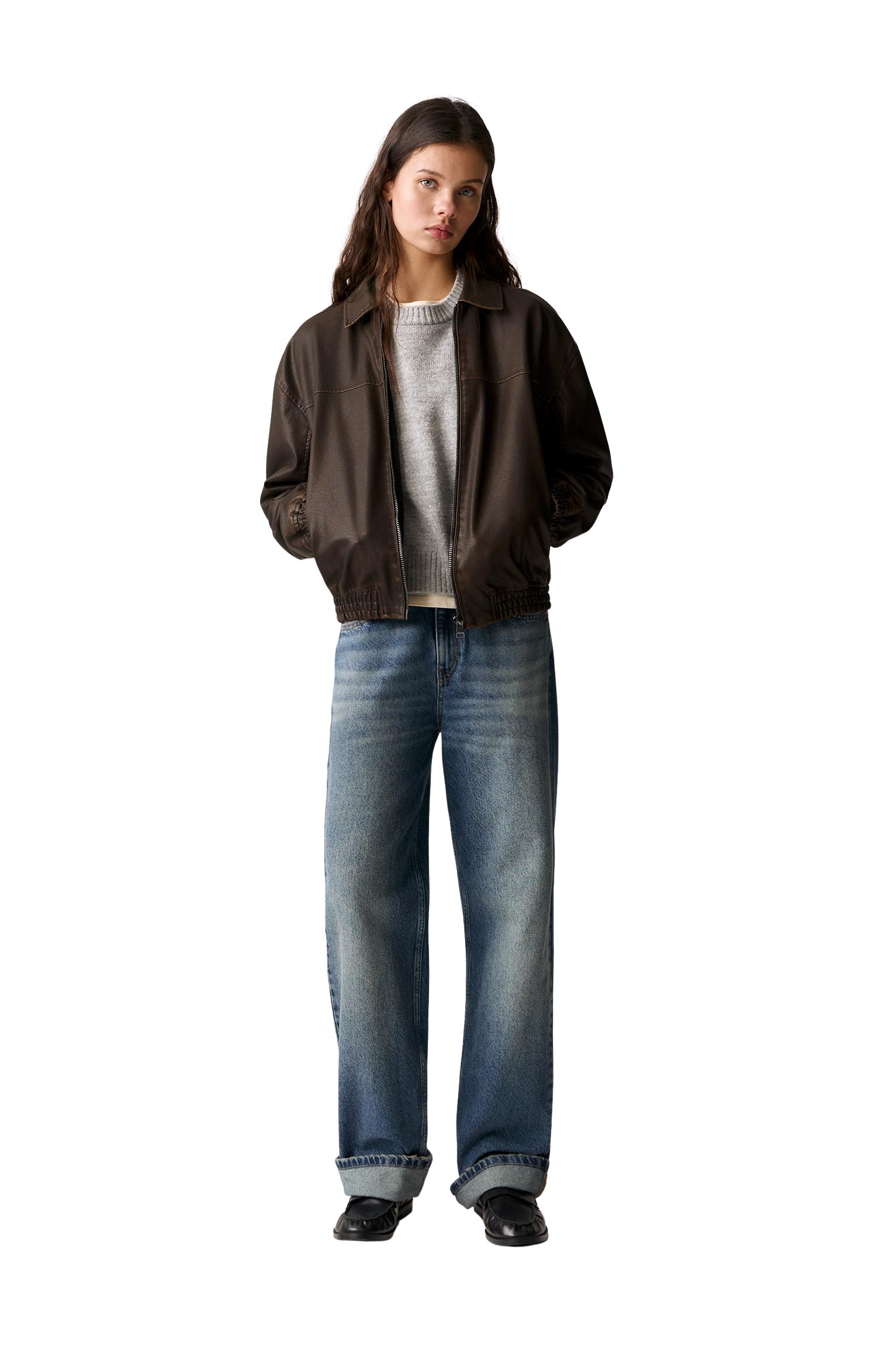 Suni Deri Baba Kesim Ceket - Görsel 87