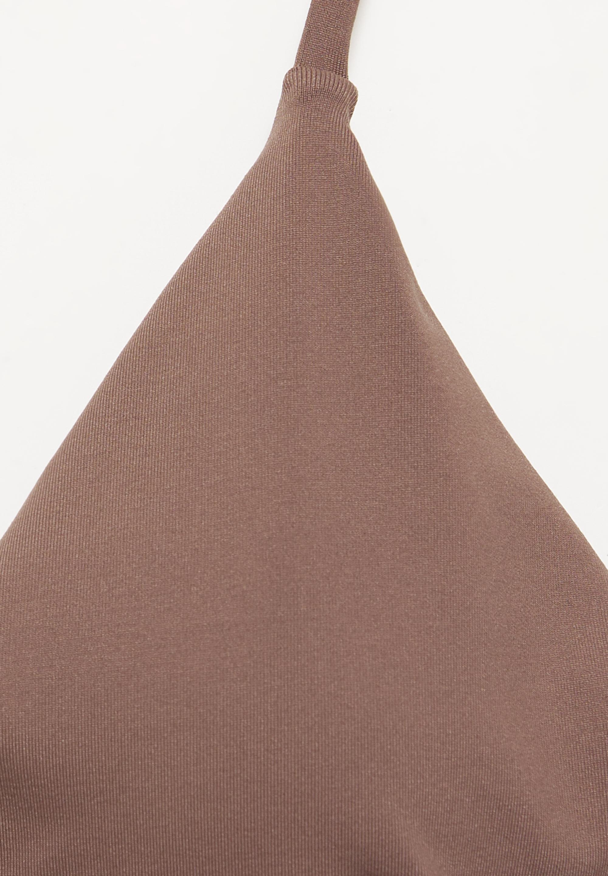 Triangle bikini top — Mole brown
