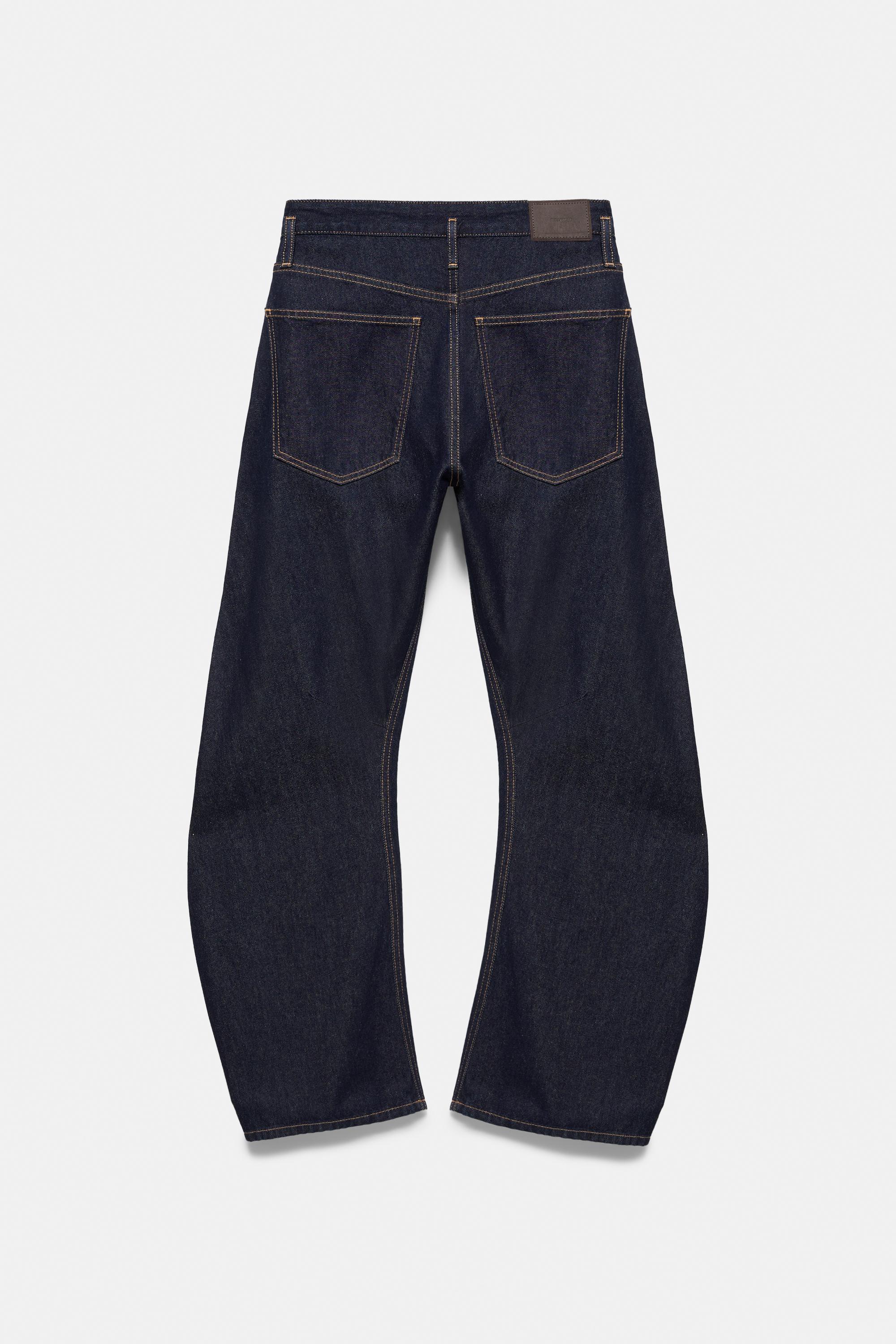 Low-rise barrel jeans — Navy