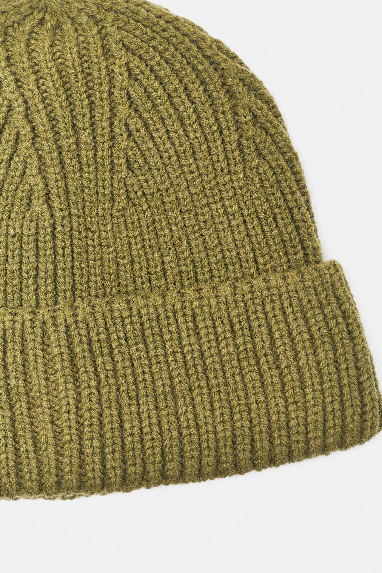 Chunky knit beanie — Khaki
