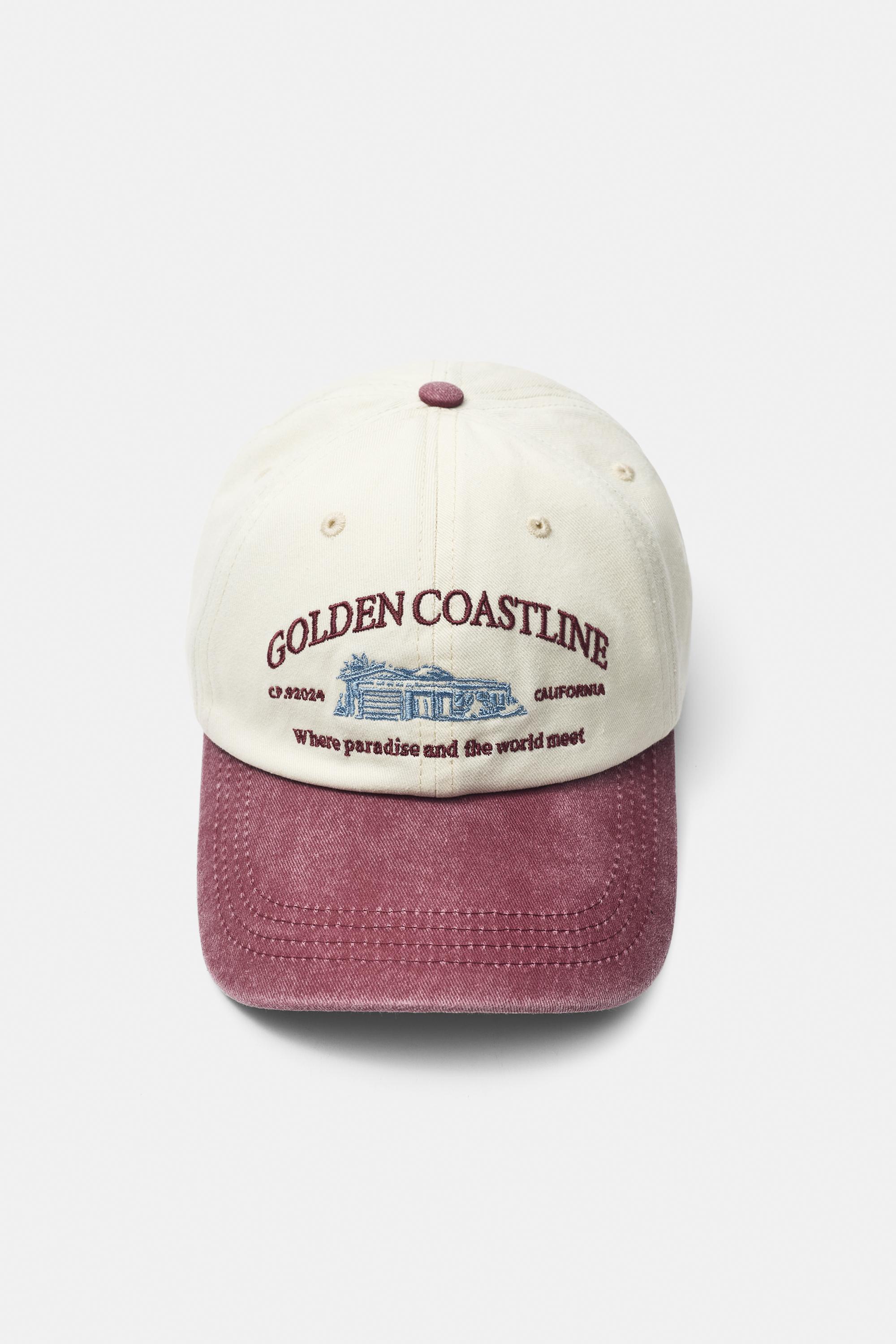 Golden Coastline cap — Maroon