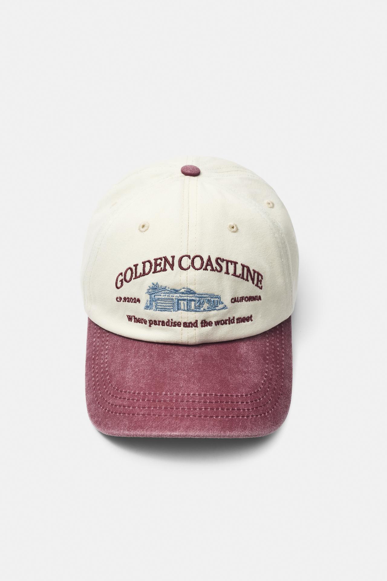 Golden Coastline cap — Maroon