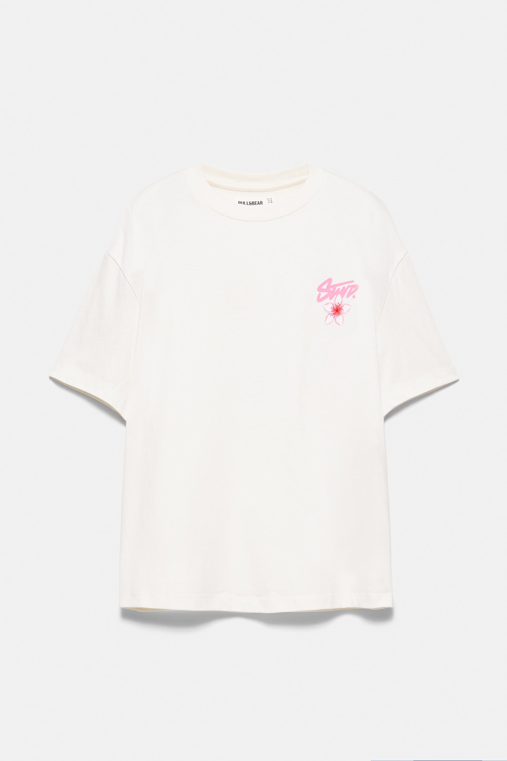 STWD flower T-shirt — Ice