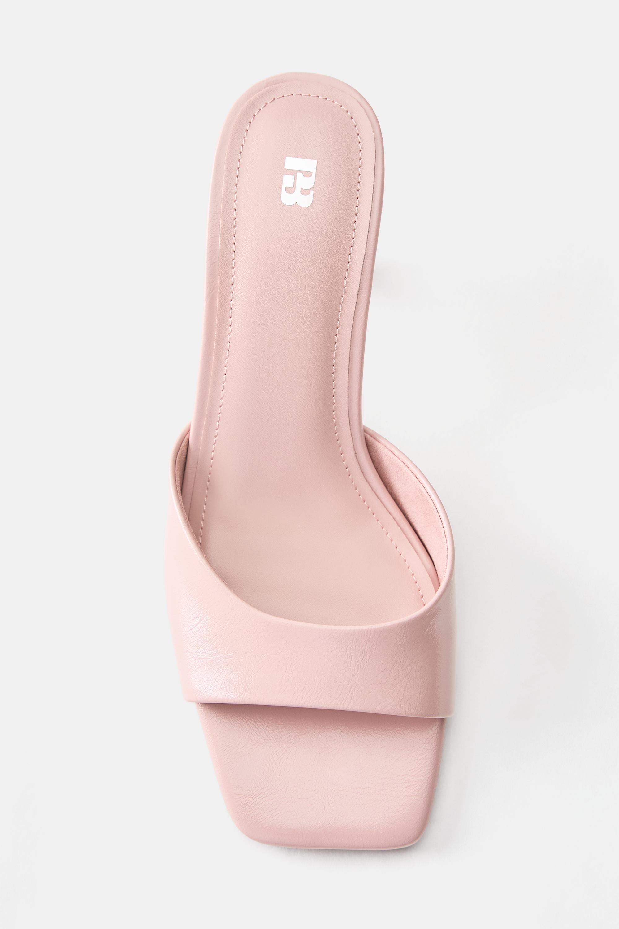 Heeled mule sandals — Pink