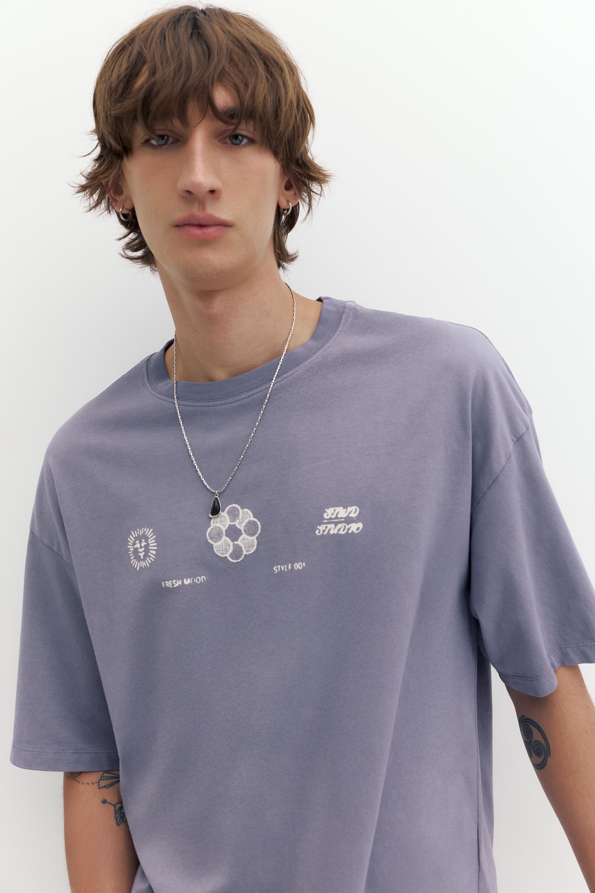 STWD graphic T-shirt — Anthracite grey