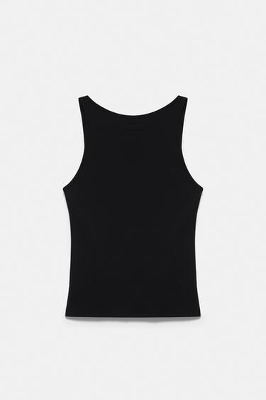 Metal appliqué tank top — Black 4