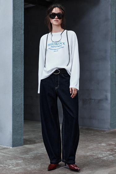Hitchcock graphic oversize T-shirt — Ice 1