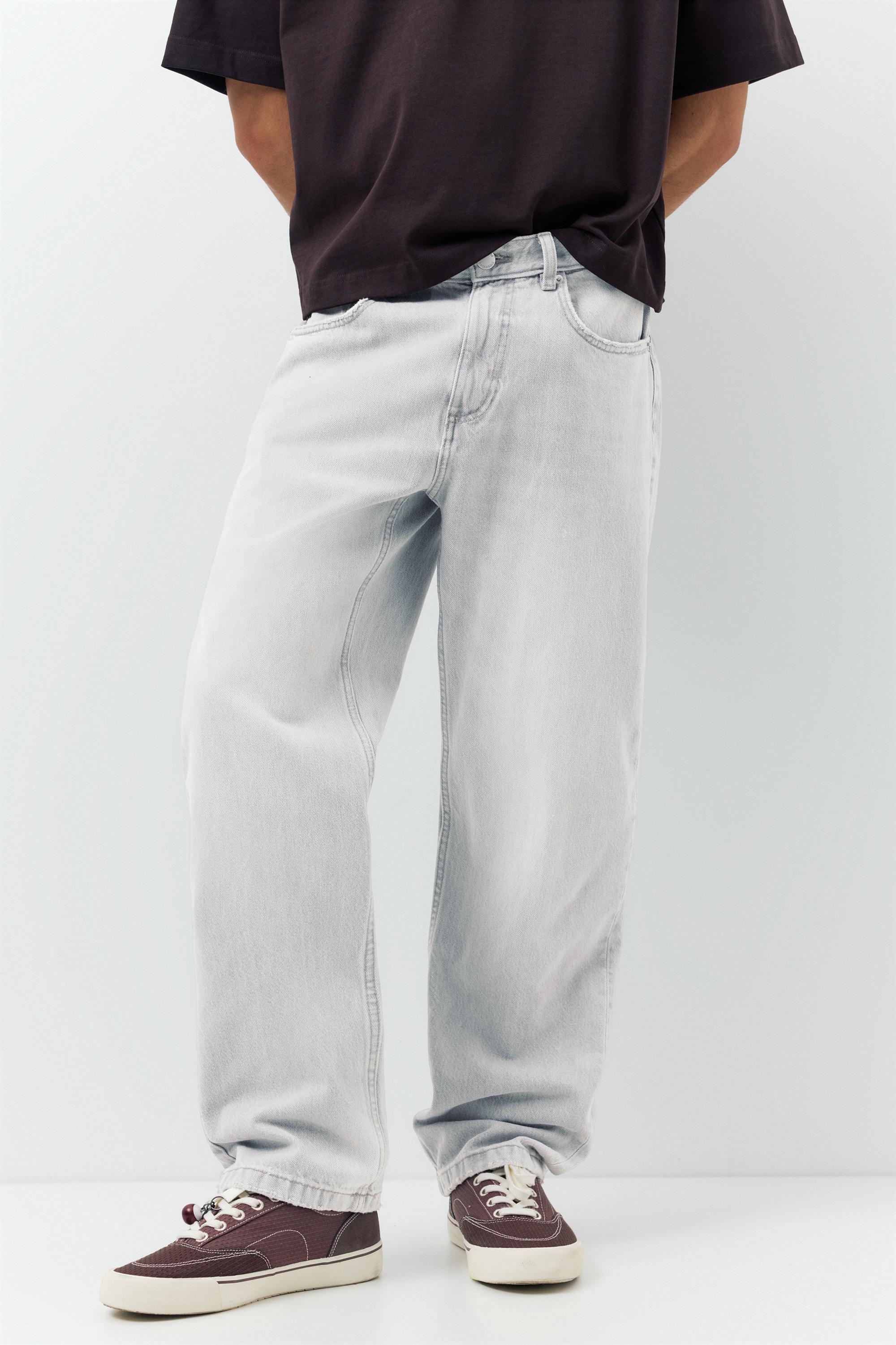 Straight-leg jeans — Pale grey