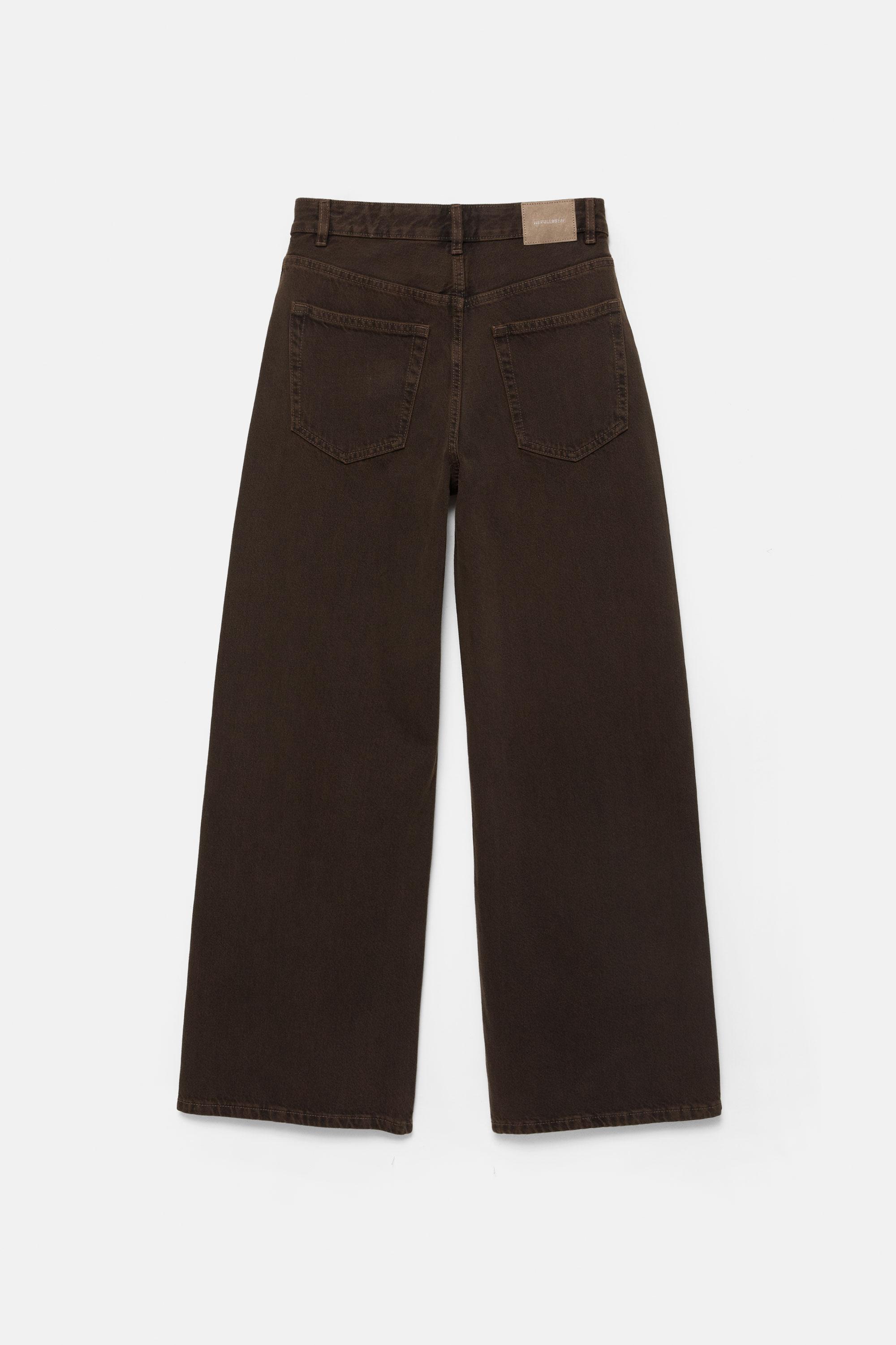 Mid-rise baggy jeans — Brown