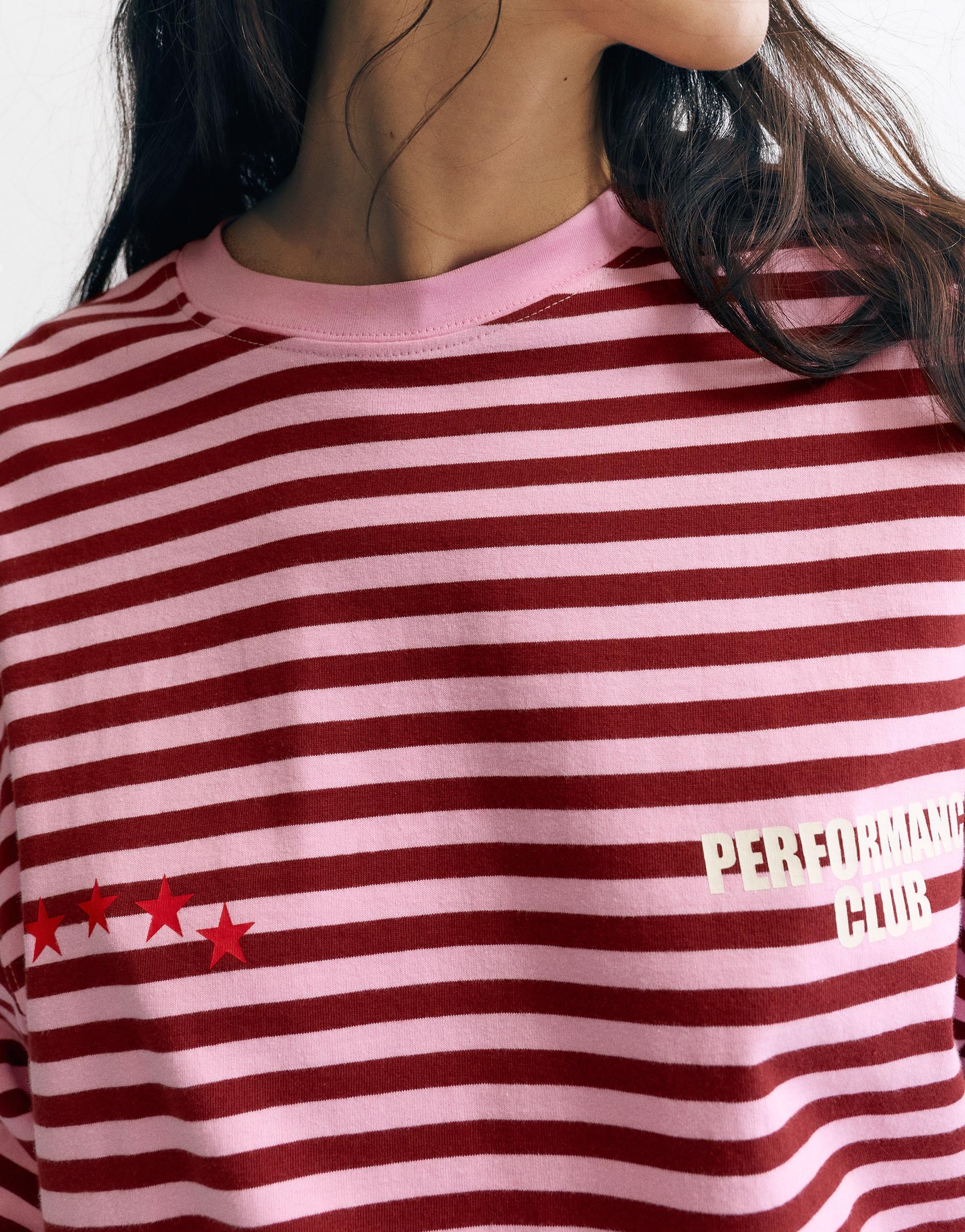 Çizgili, yıldızlı ve yazılı tişört - Görsel 25