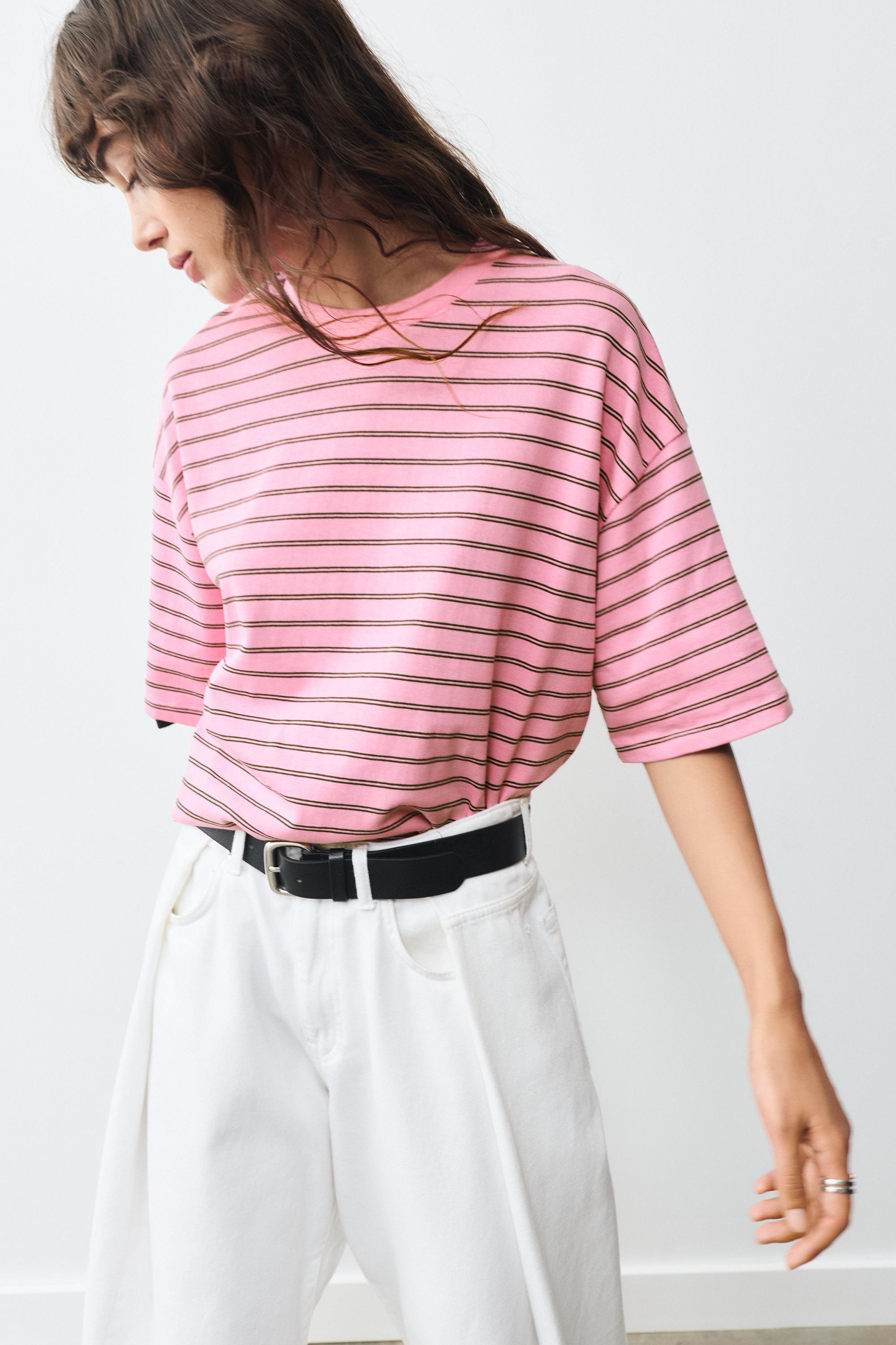 Oversize short sleeve T-shirt — Pink