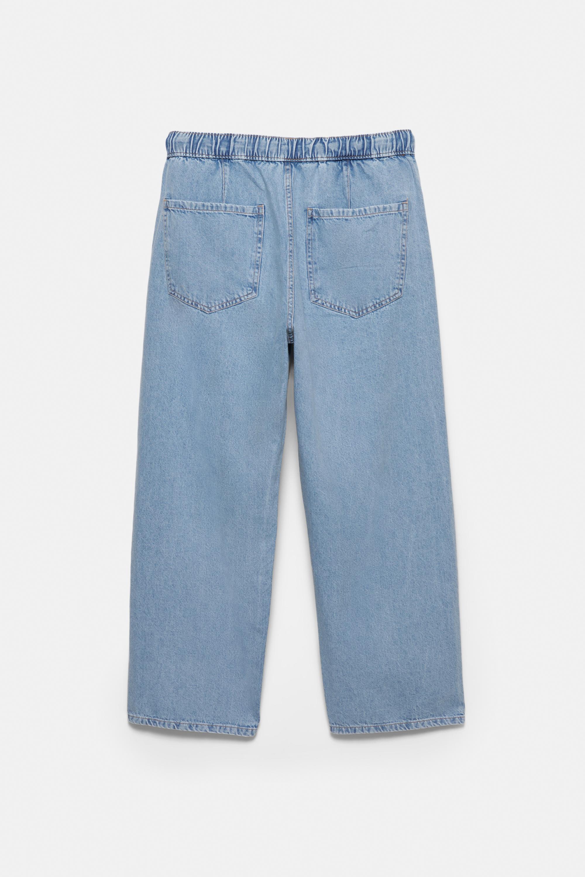 Slouchy mid-waist jeans — Medium blue