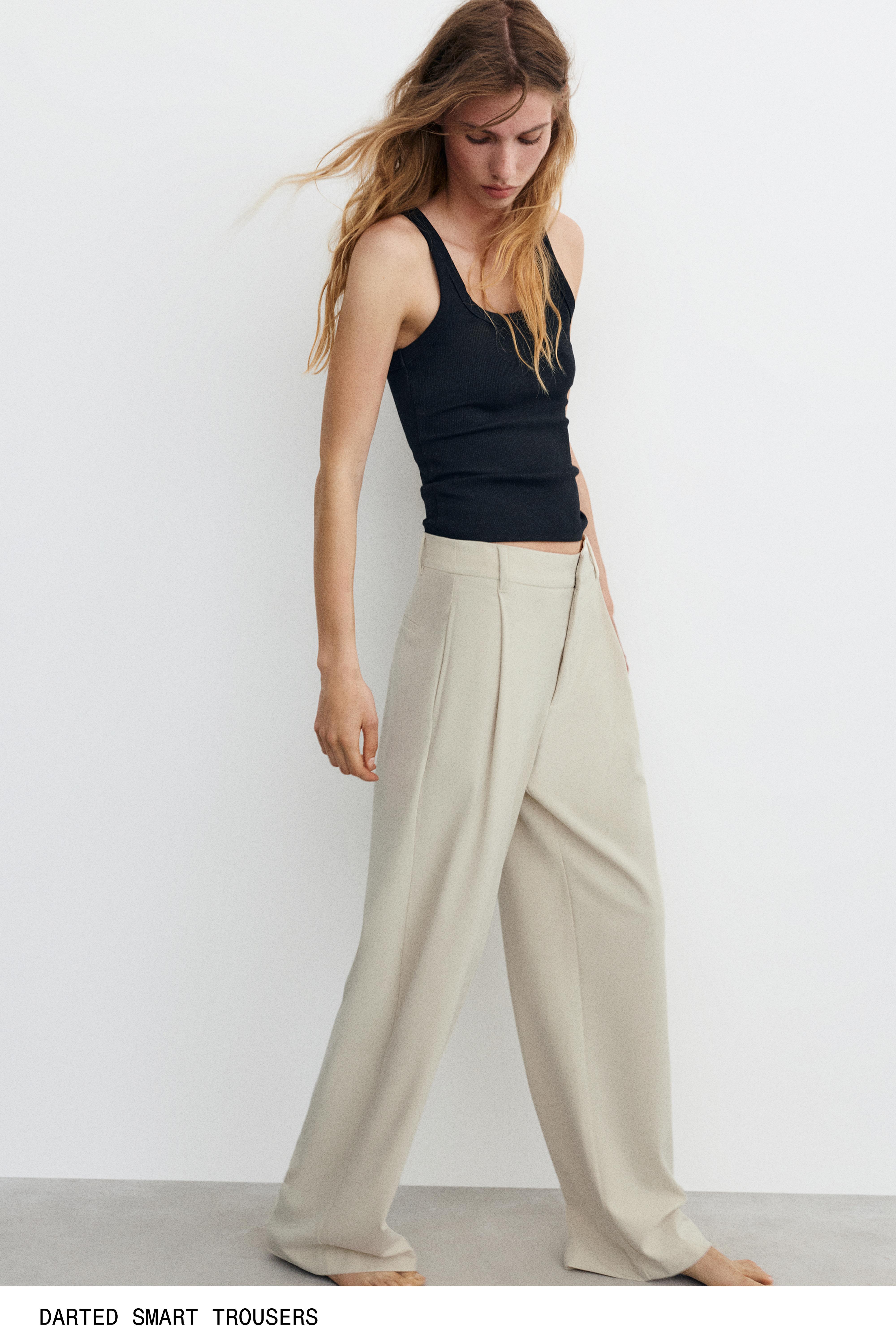 Darted smart trousers — Vanilla