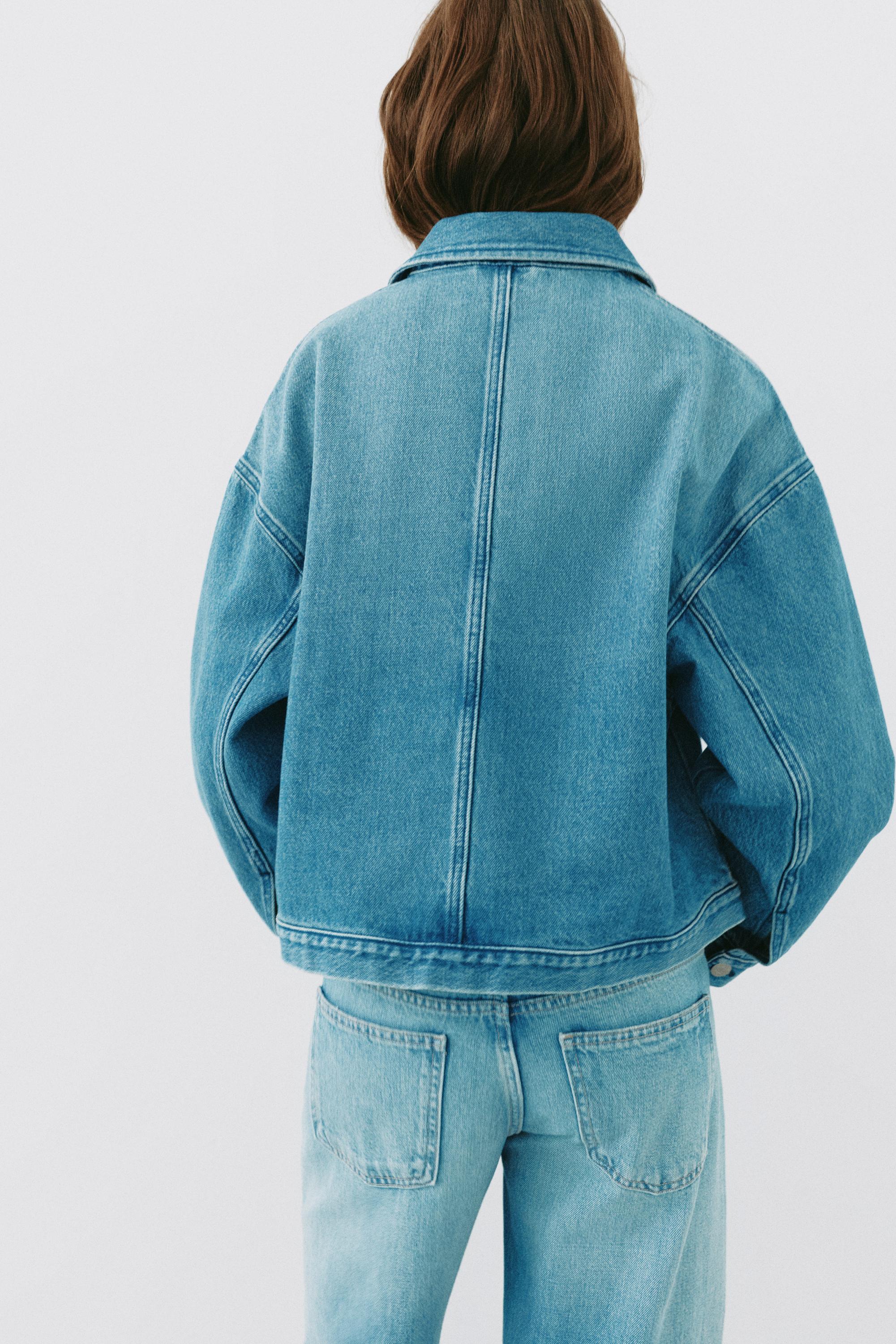 Boxy denim overshirt — Pale blue