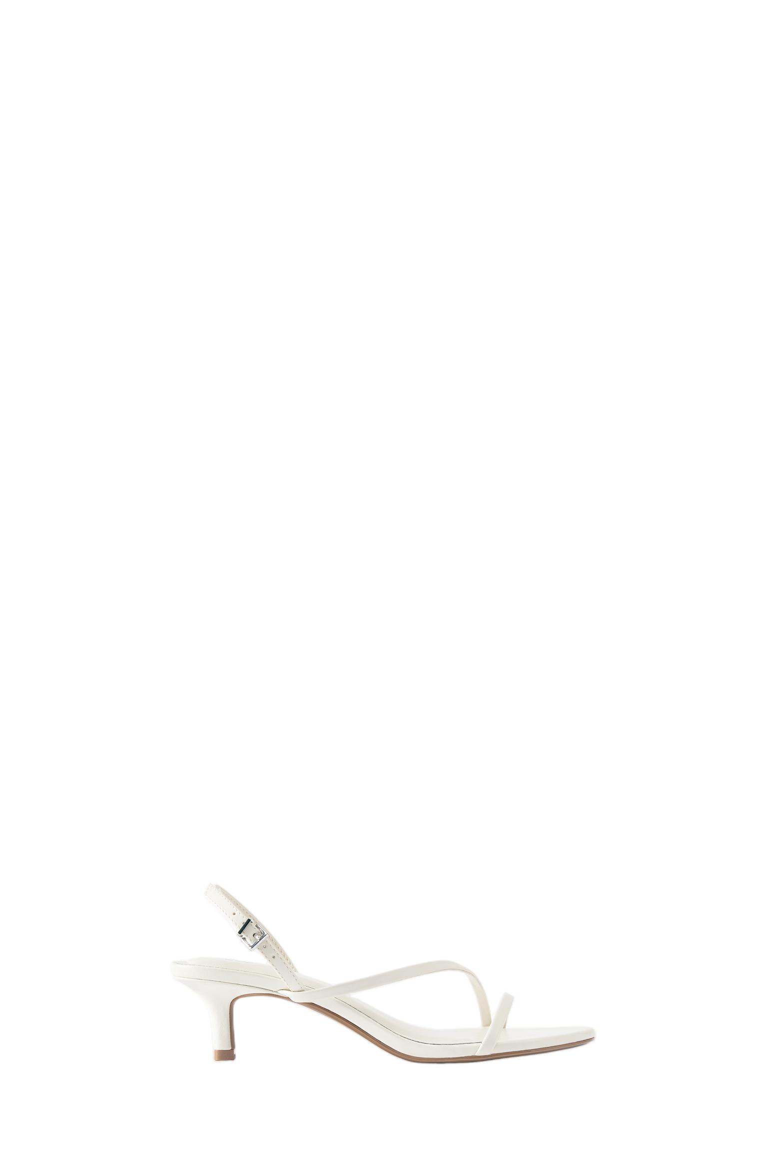 Strappy heeled sandals — White