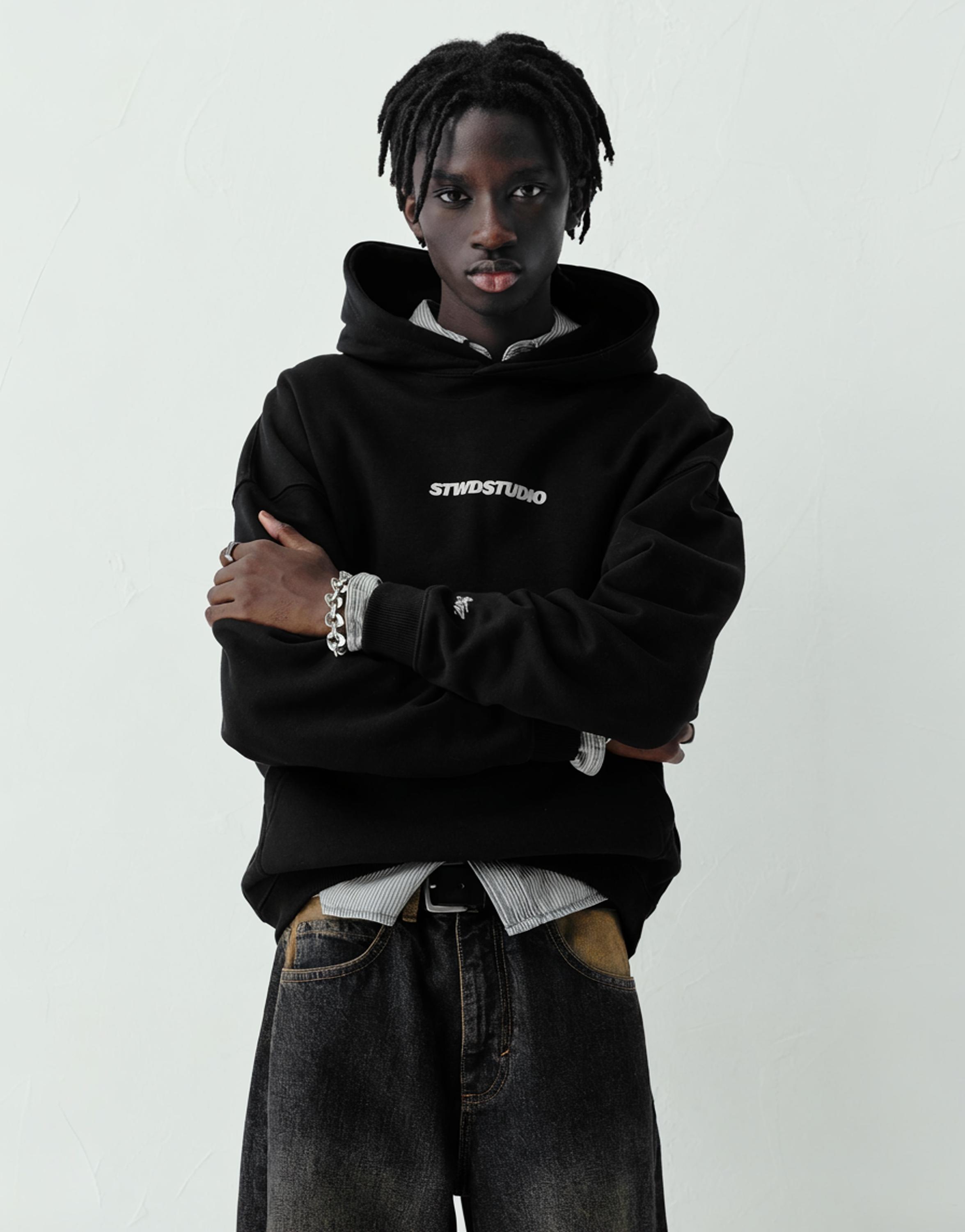 STWD Studio kapüşonlu sweatshirt - Görsel 13
