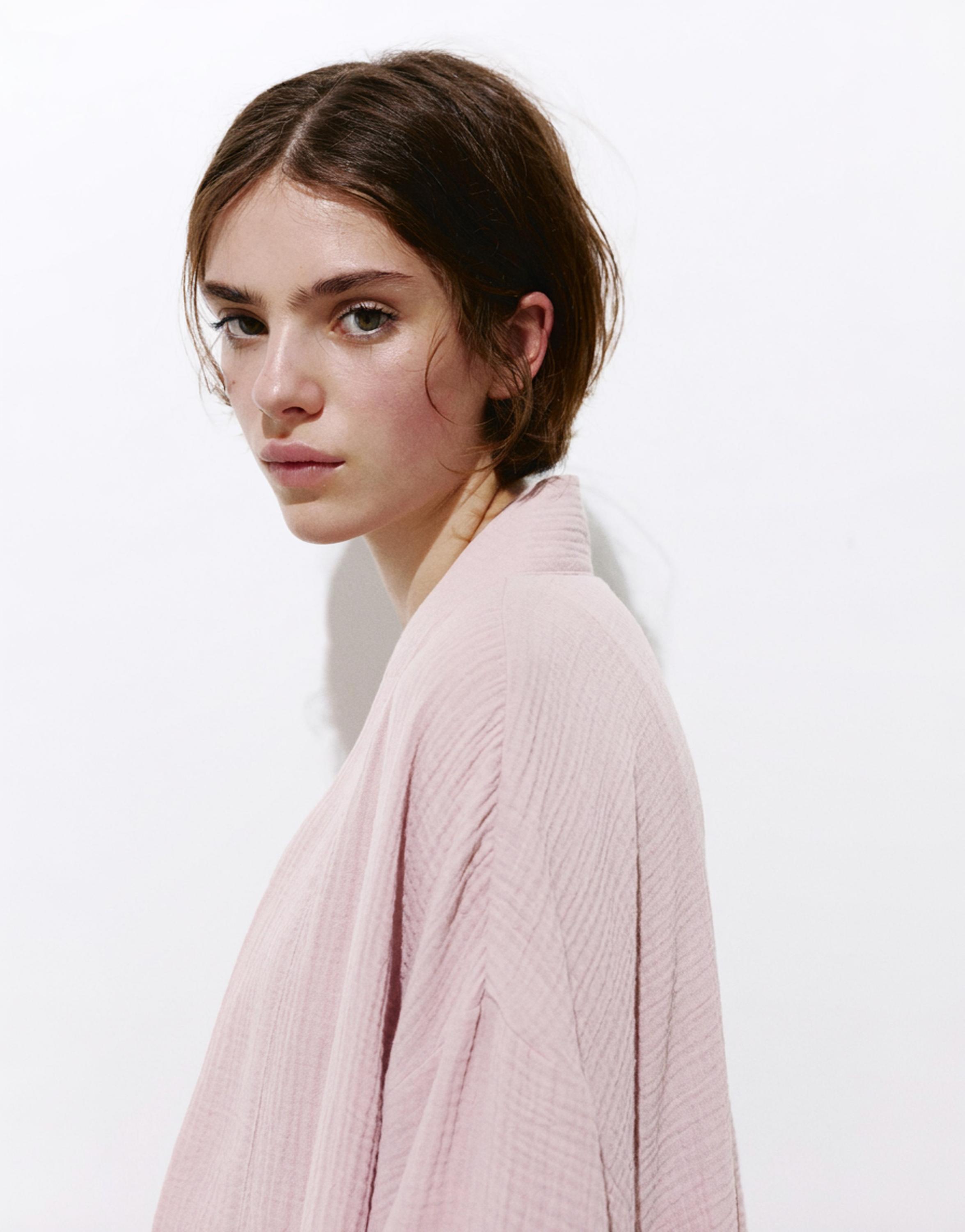 Crepe kimono — Rose pink