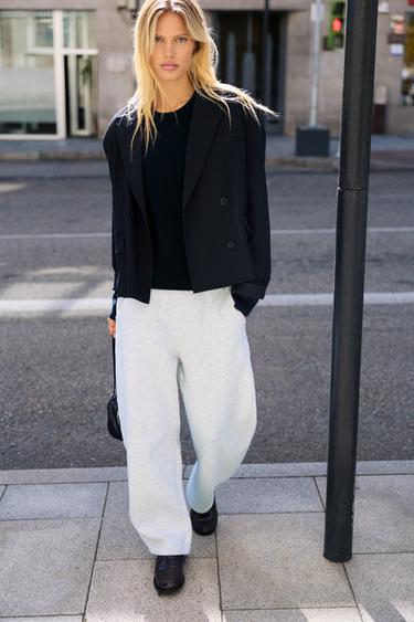 Barrel-leg joggers — Grey marl 3