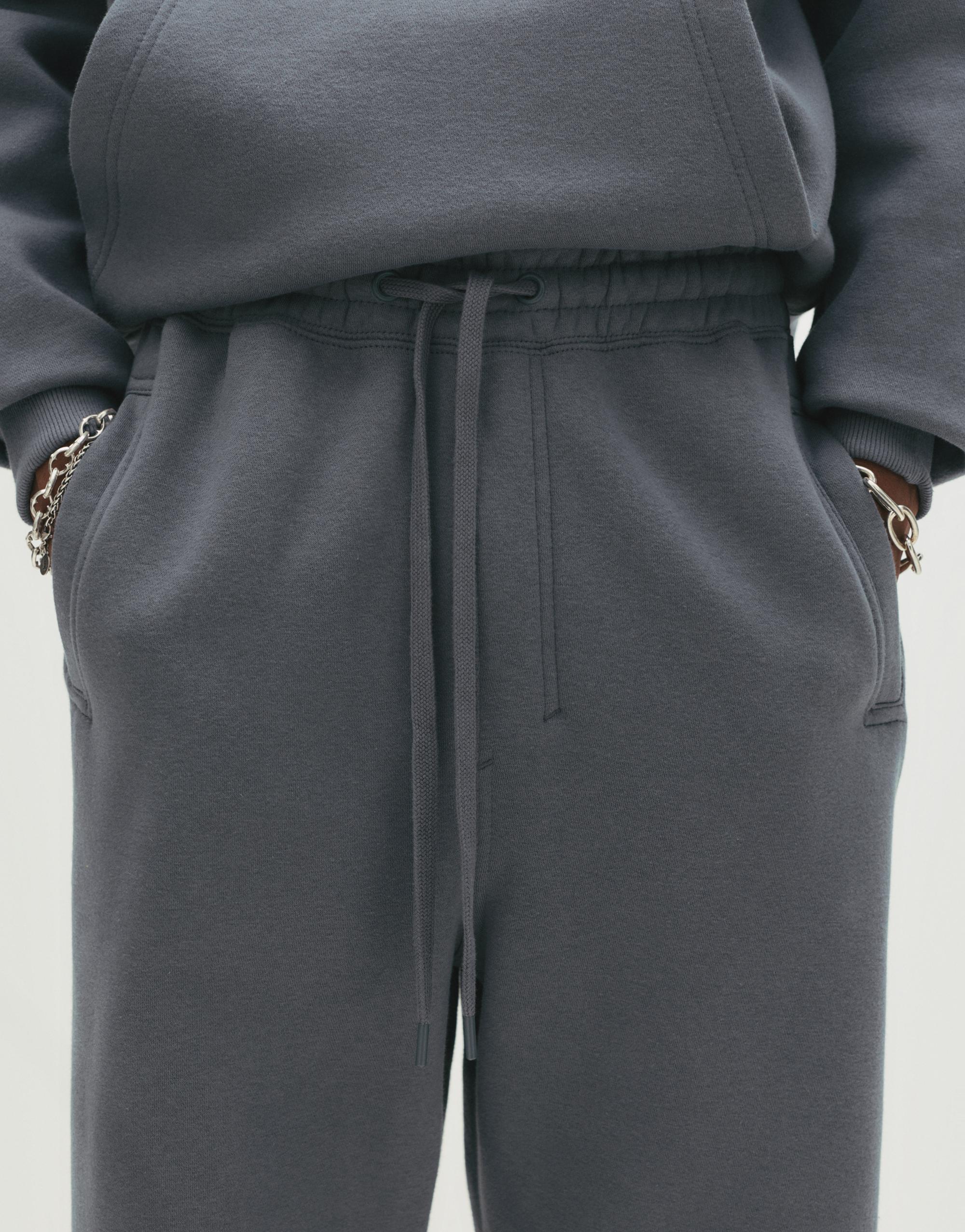 Basic baggy tracksuit bottoms — Grey blue