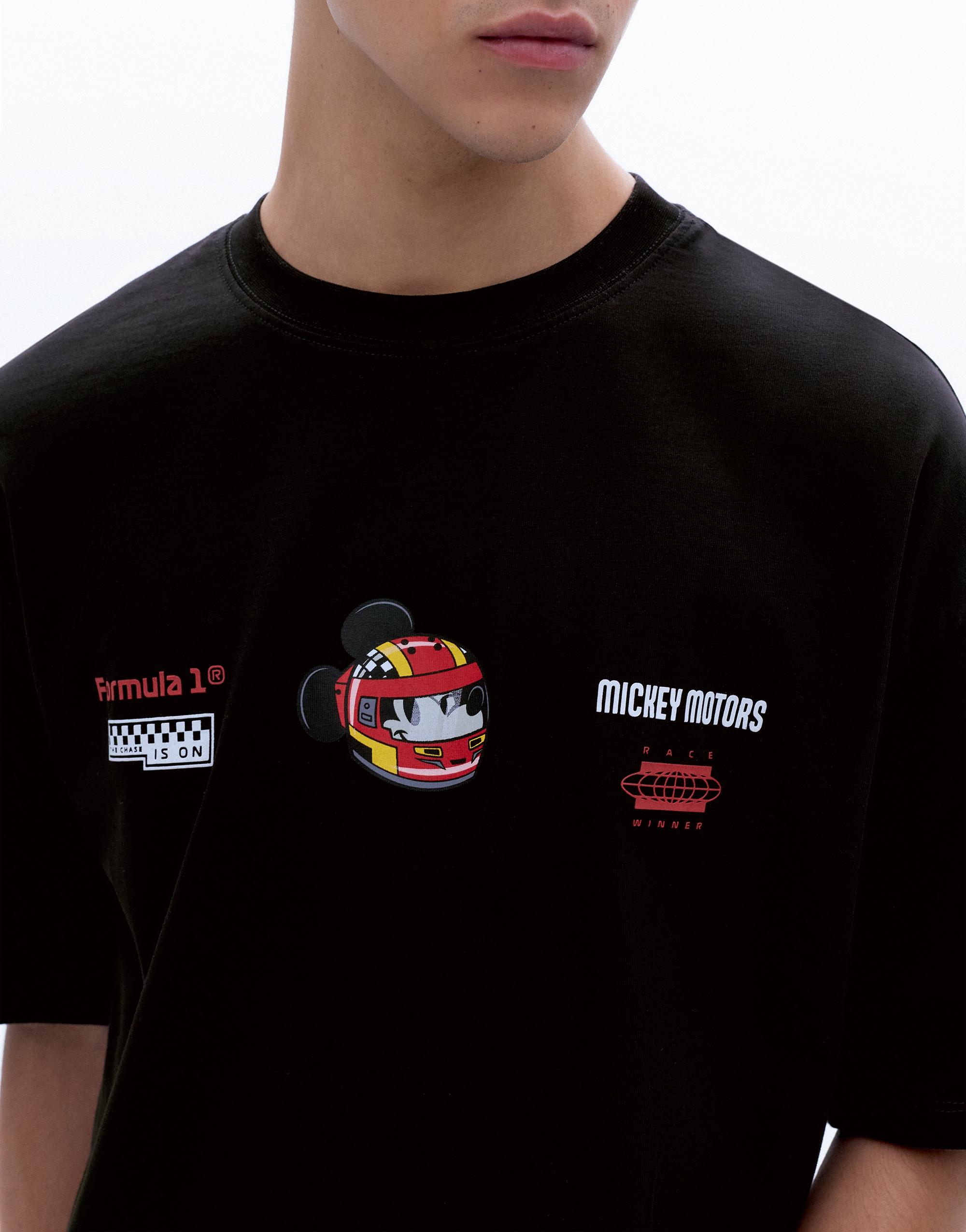 Pull&Bear Disney x F1 Mickey Motors tişört görsel 8
