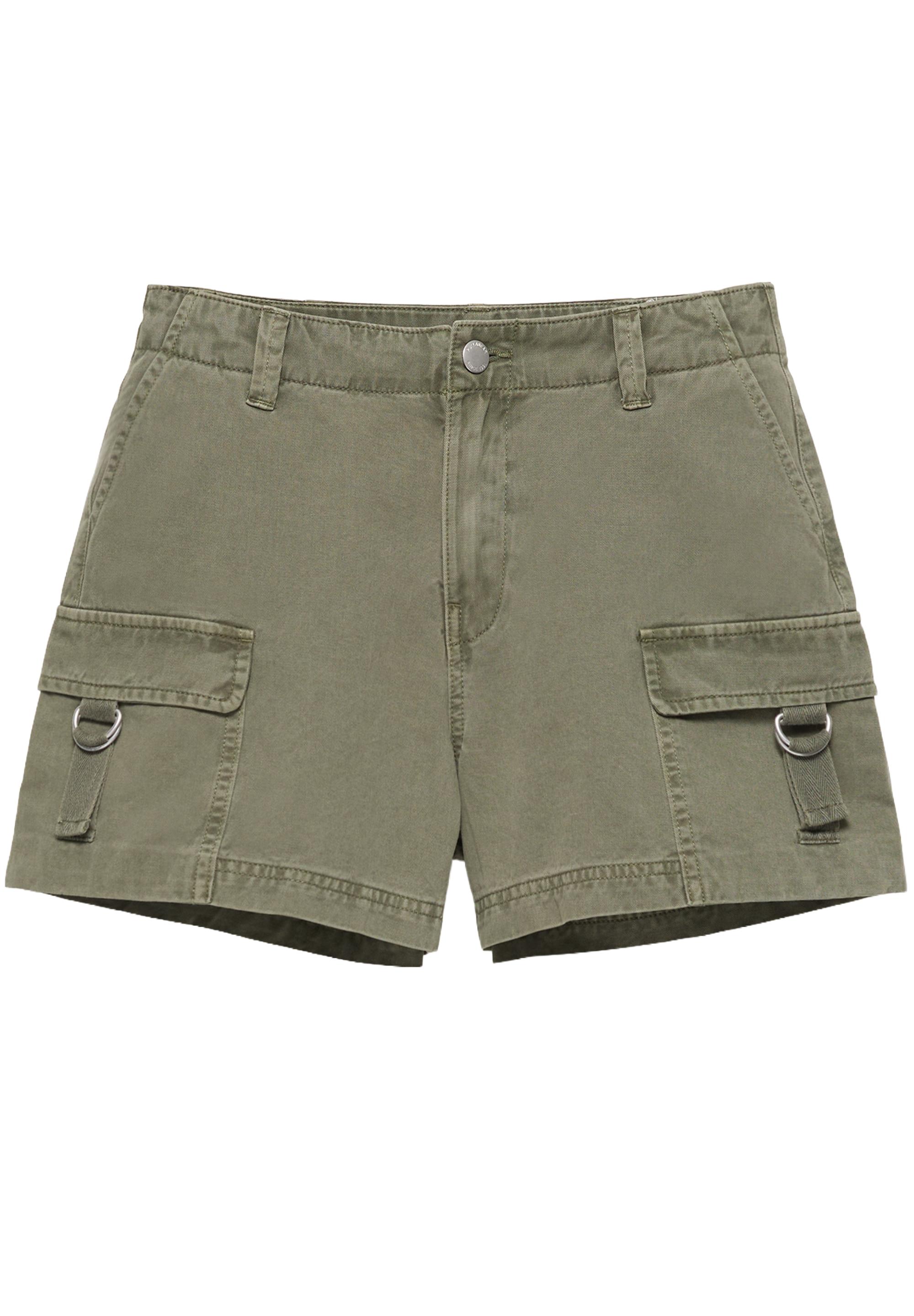 Relaxed fit cargo Bermuda shorts — Khaki